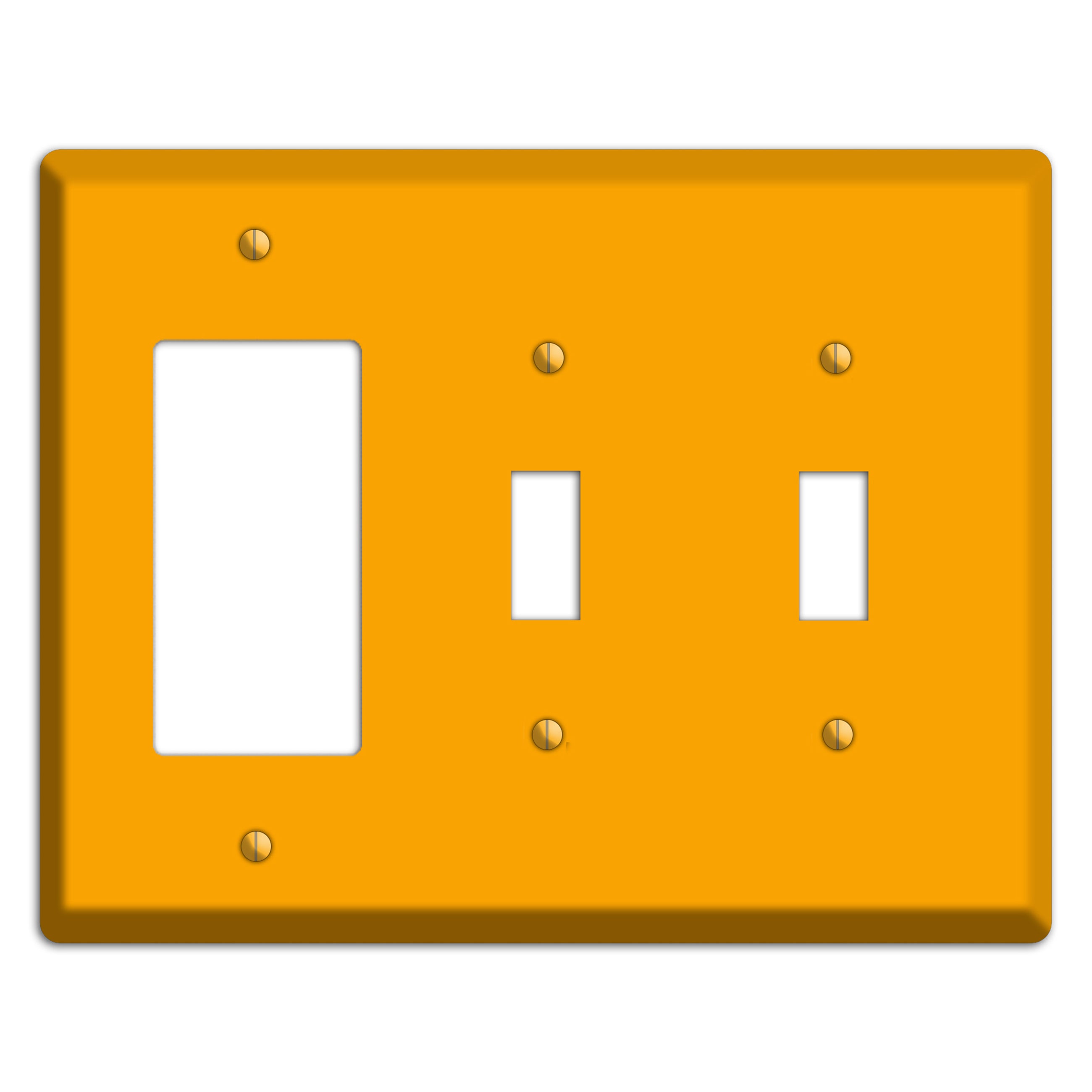 Baxter Mustard Rocker / 2 Toggle Wallplate