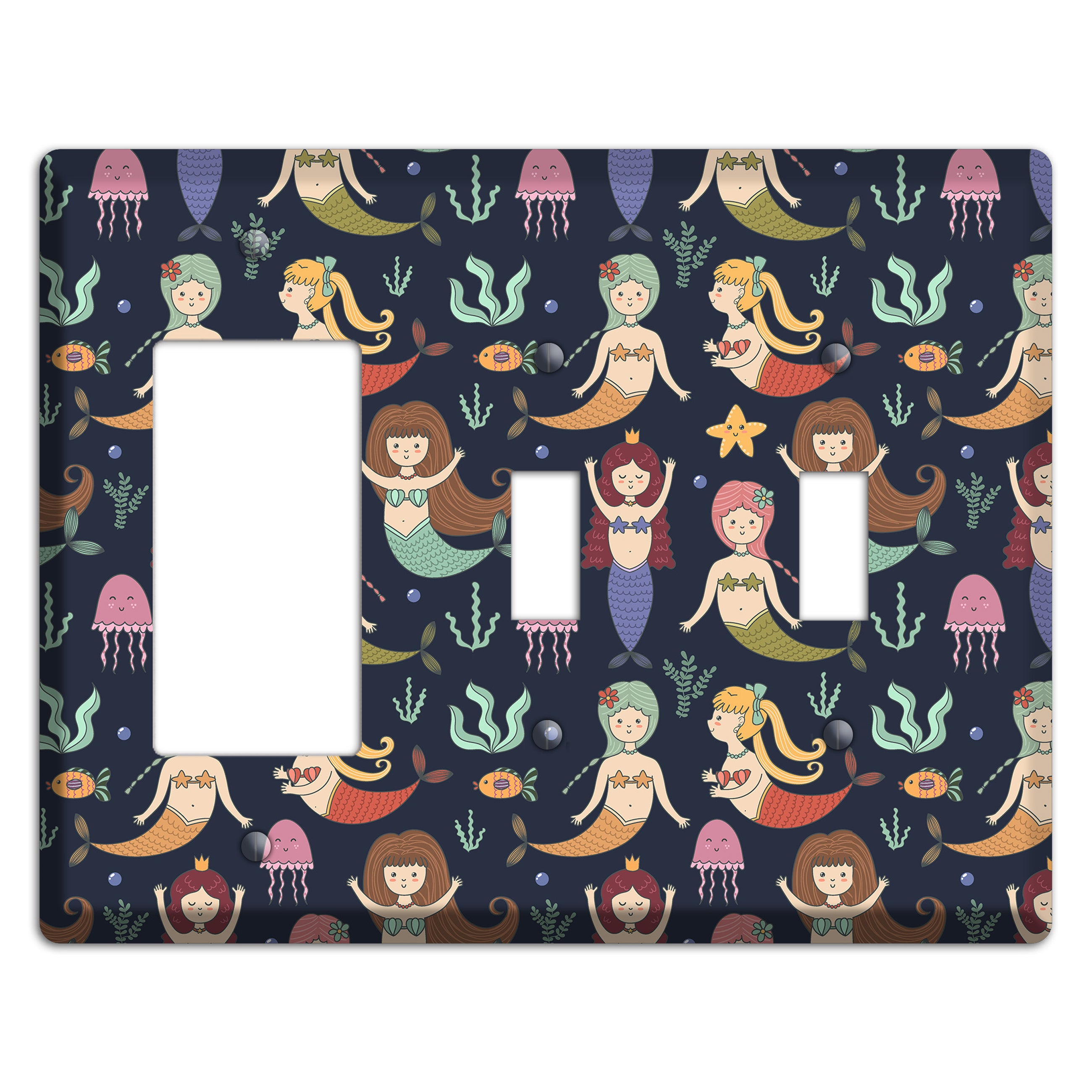 Mermaid Lagoon Party Rocker / 2 Toggle Wallplate