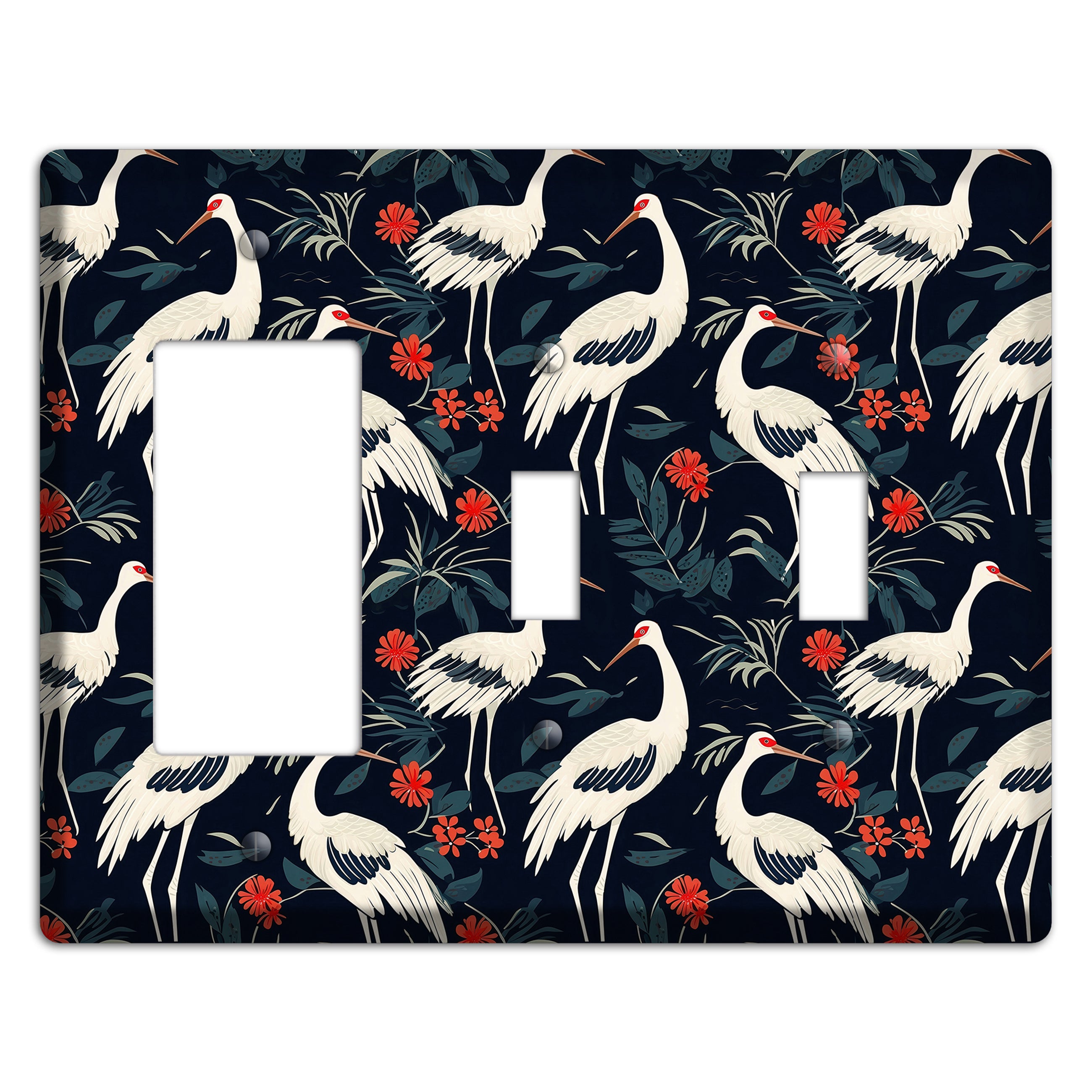 Midnight Plume Garden Rocker / 2 Toggle Wallplate