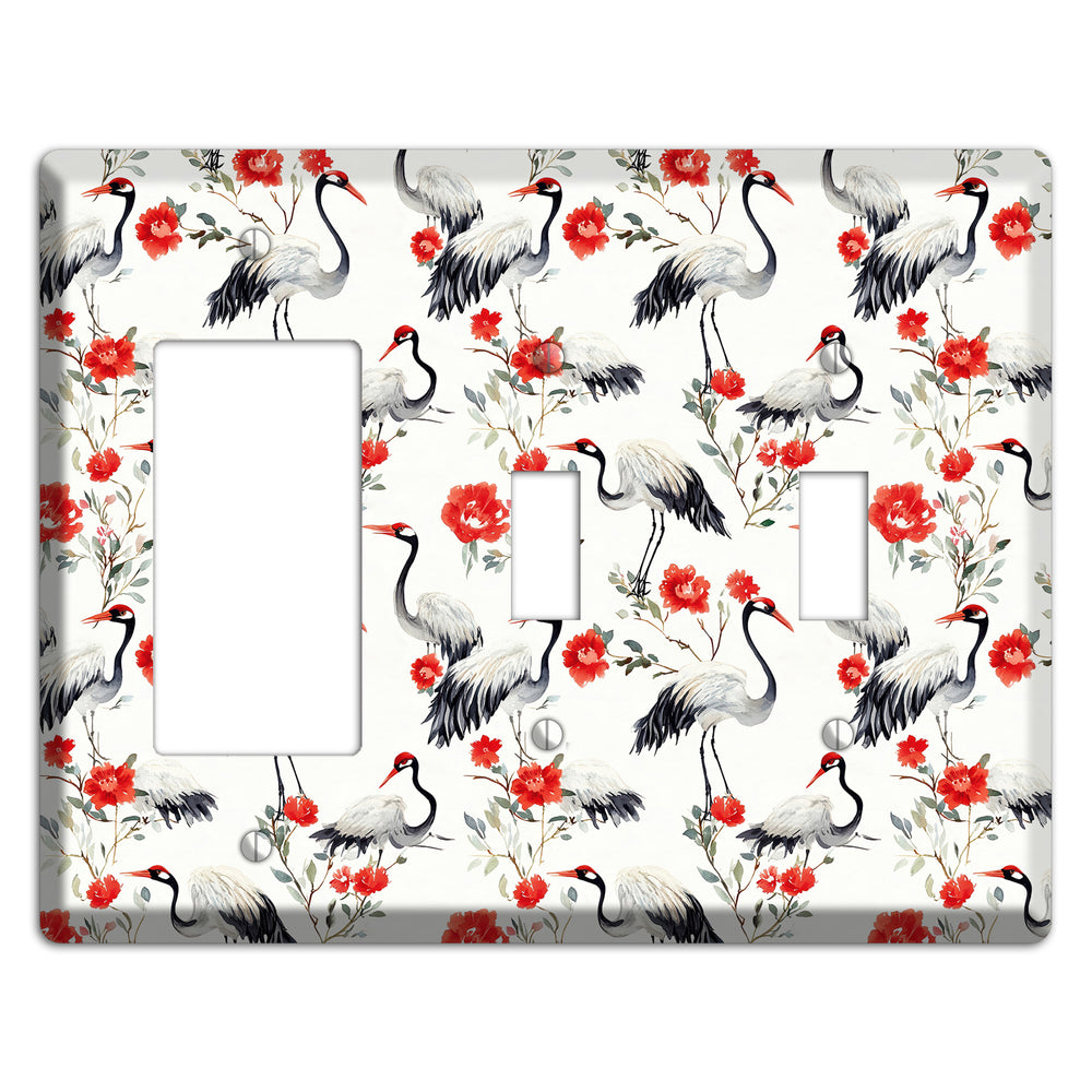 Scarlet Plume Garden Rocker / 2 Toggle Wallplate