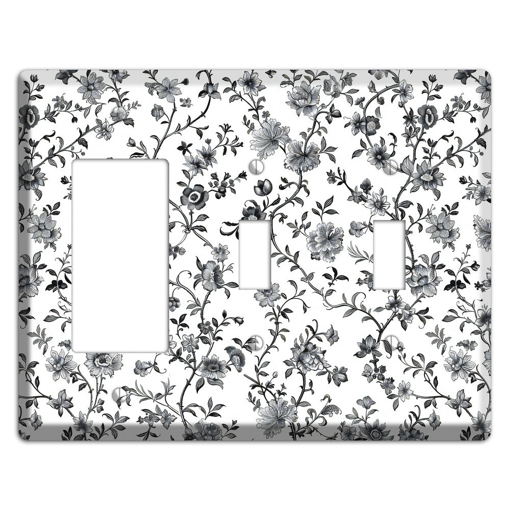 Ink & Ivory Thicket Rocker / 2 Toggle Wallplate