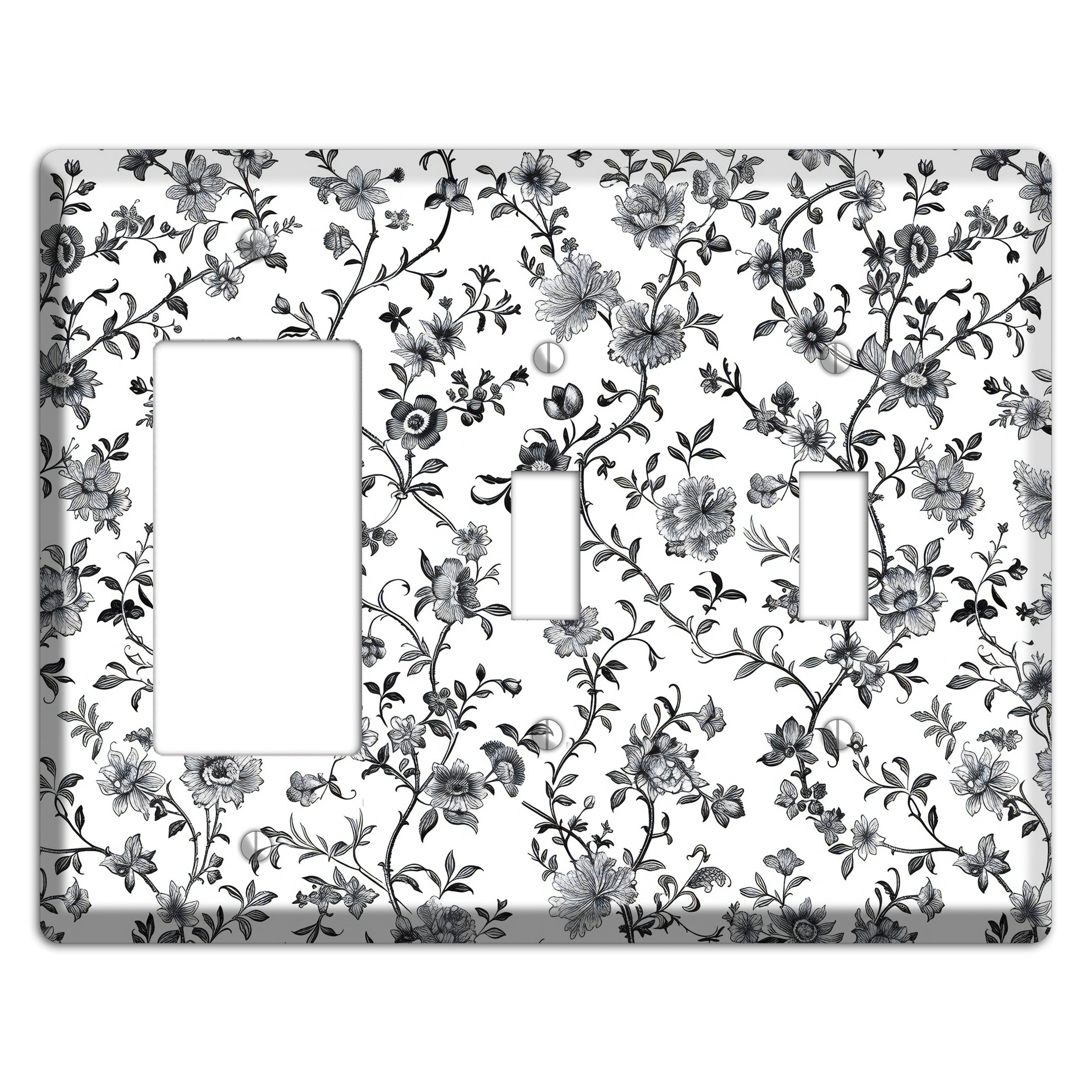 Ink & Ivory Thicket Rocker / 2 Toggle Wallplate