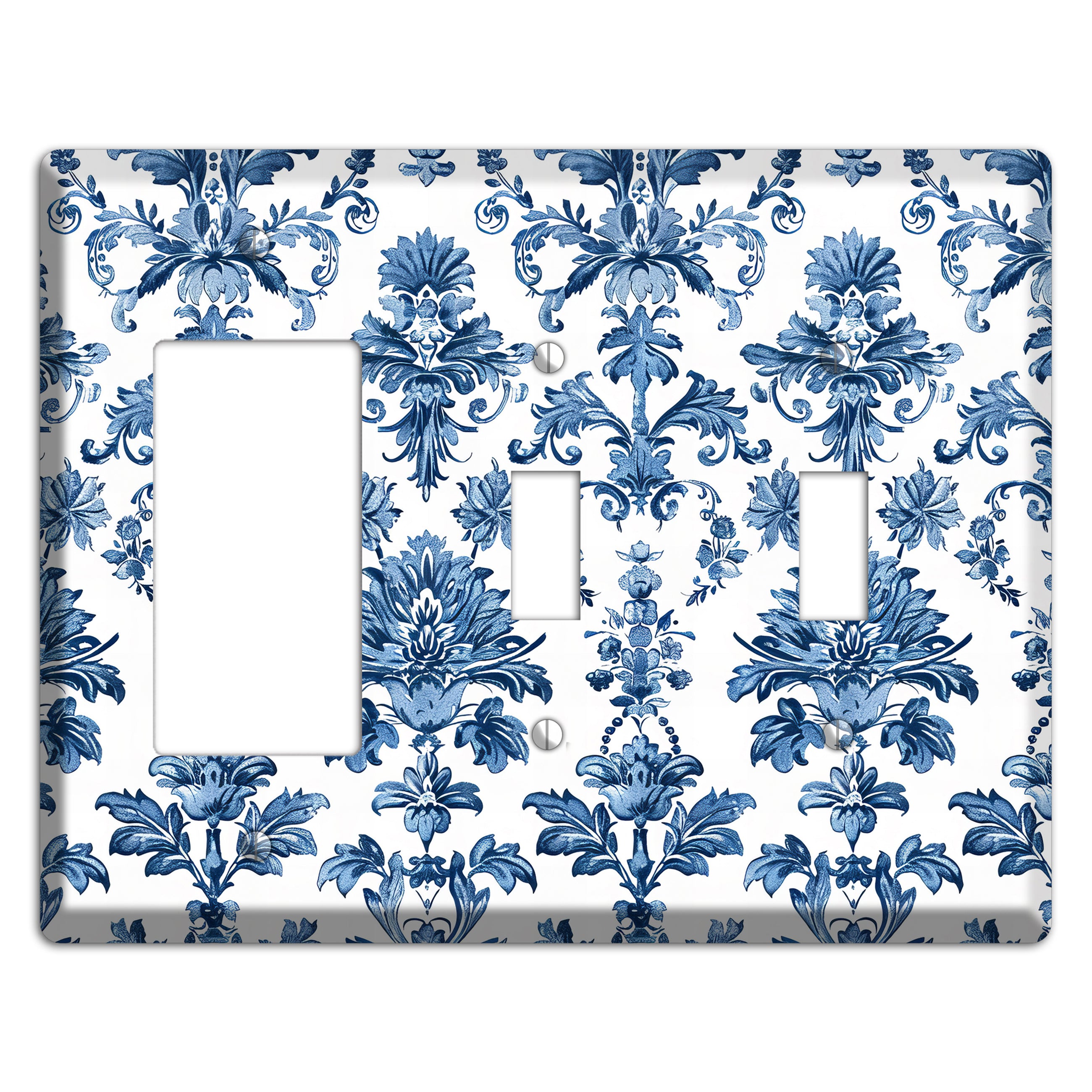 Damask Reverie Rocker / 2 Toggle Wallplate