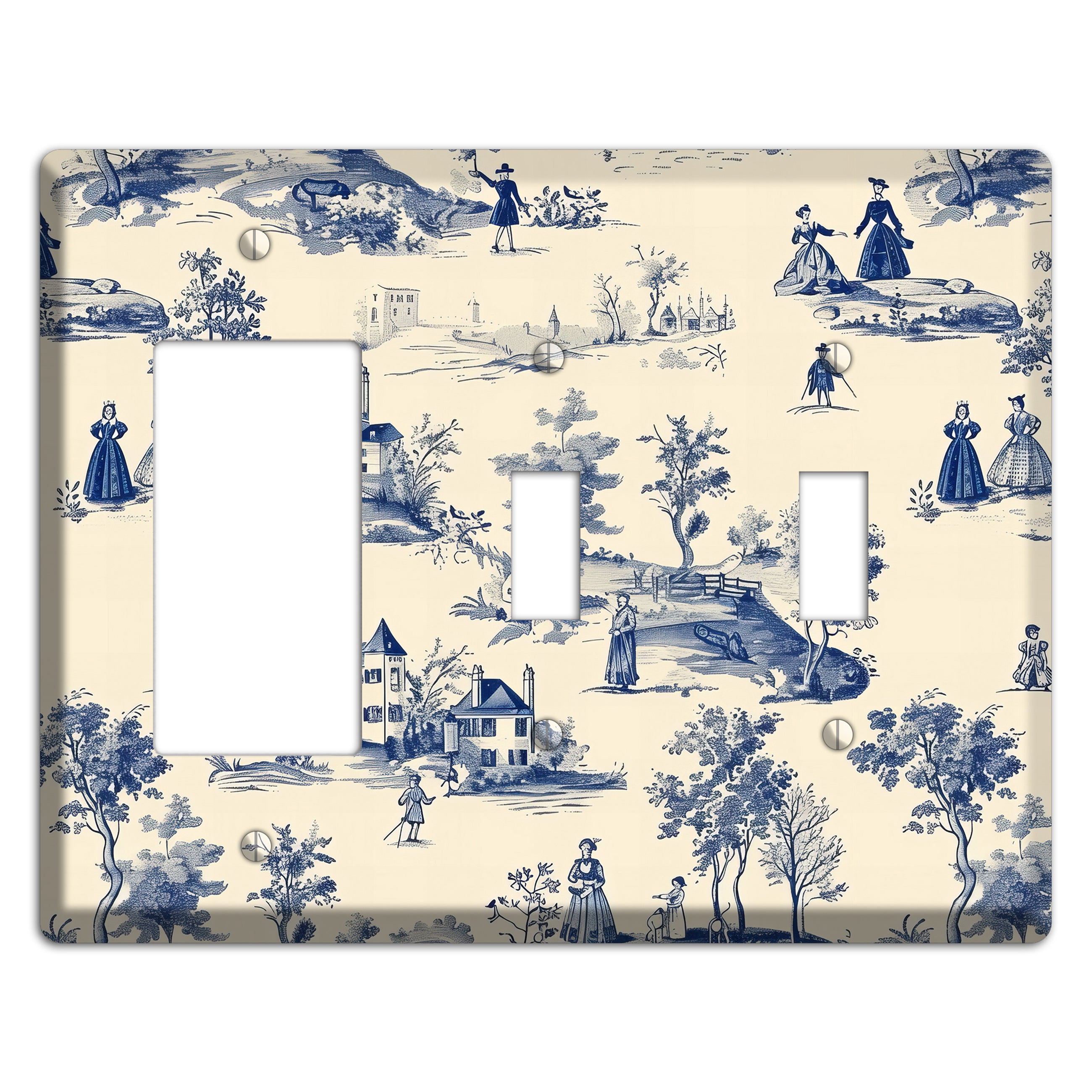 Pastoral Letter Rocker / 2 Toggle Wallplate