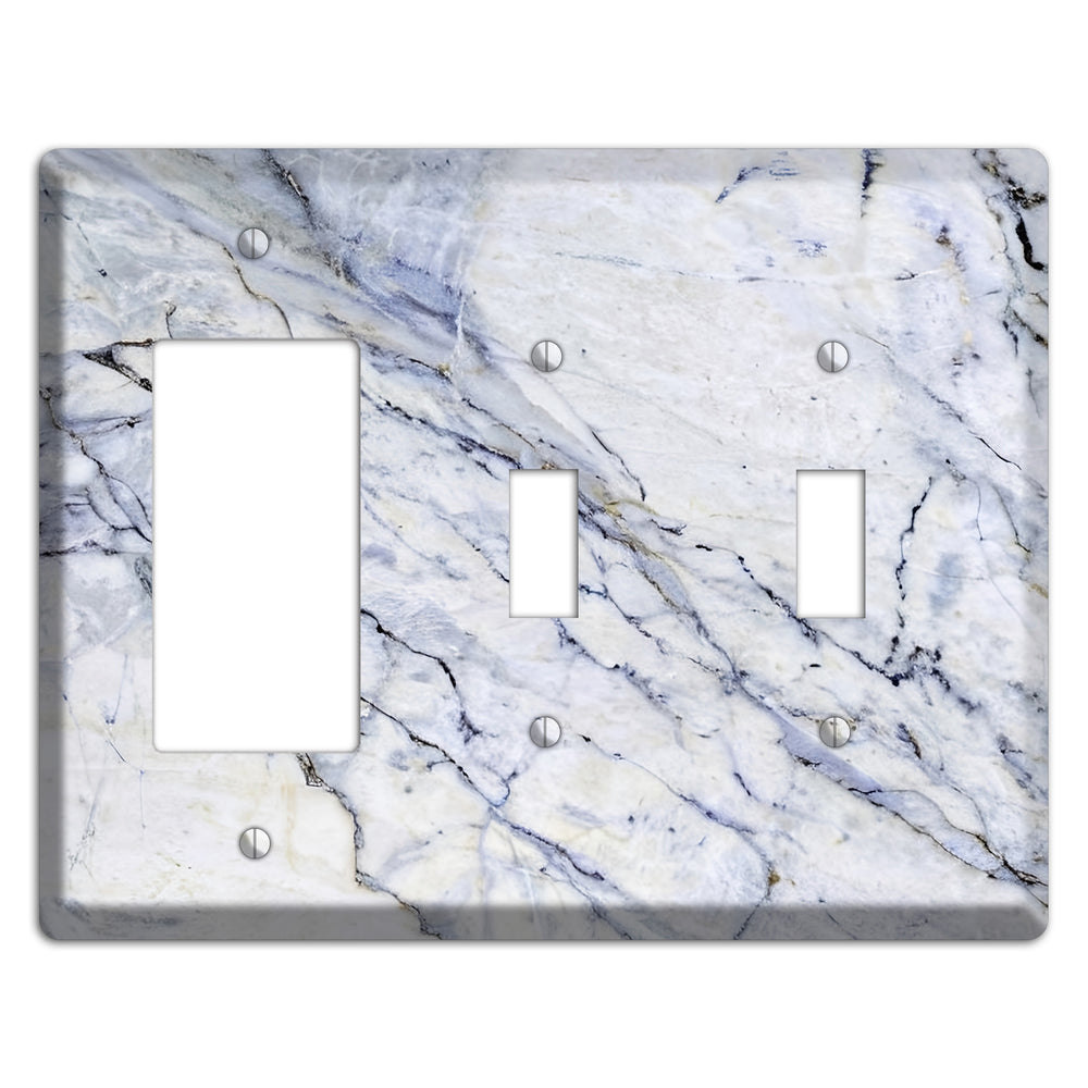 Geyser Marble Rocker / 2 Toggle Wallplate
