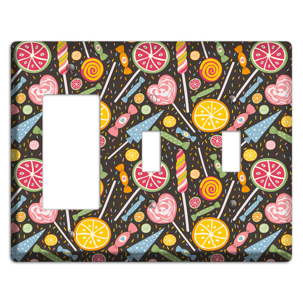 Candy Carnival (Dark) Rocker / 2 Toggle Wallplate