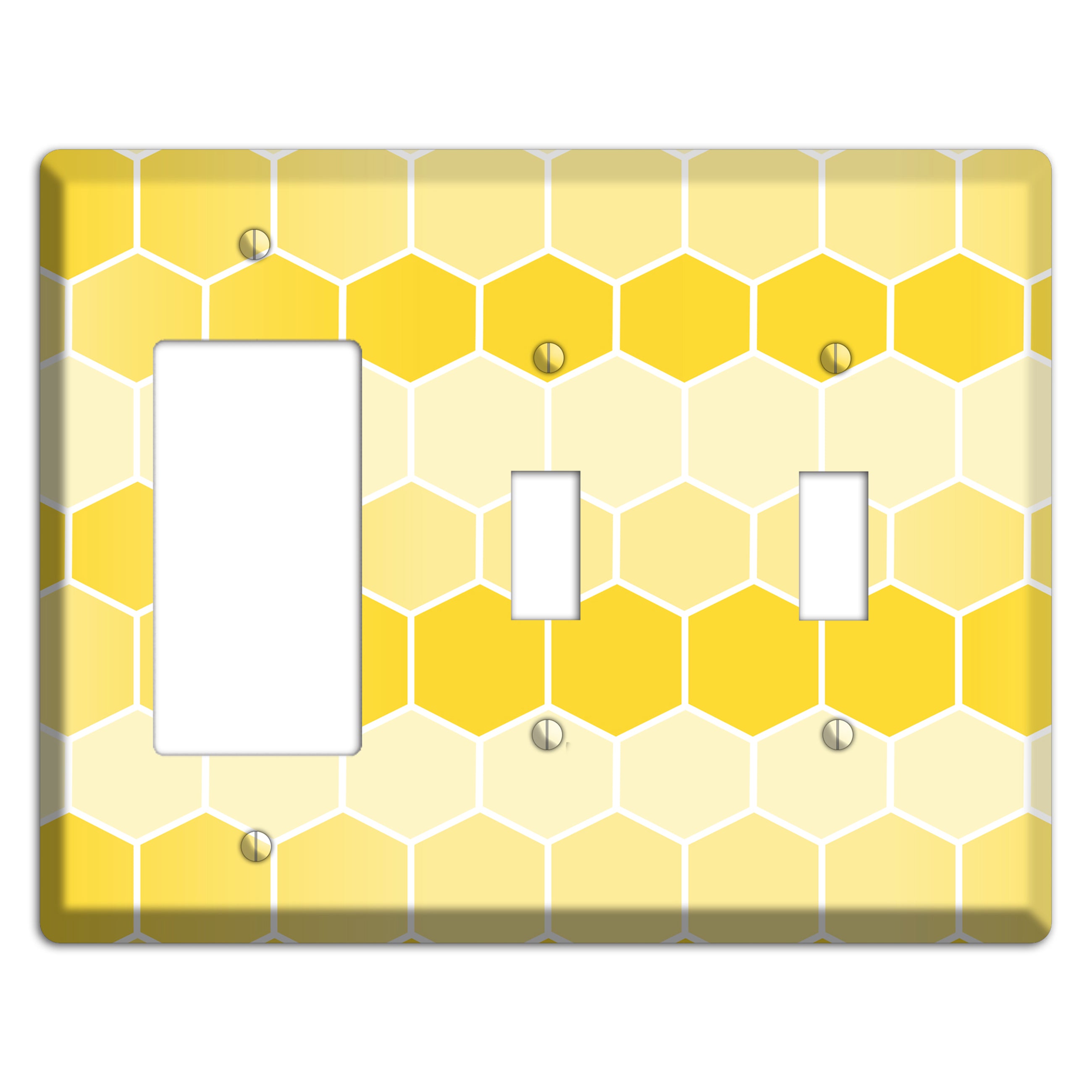 Golden Comb Drift Rocker / 2 Toggle Wallplate