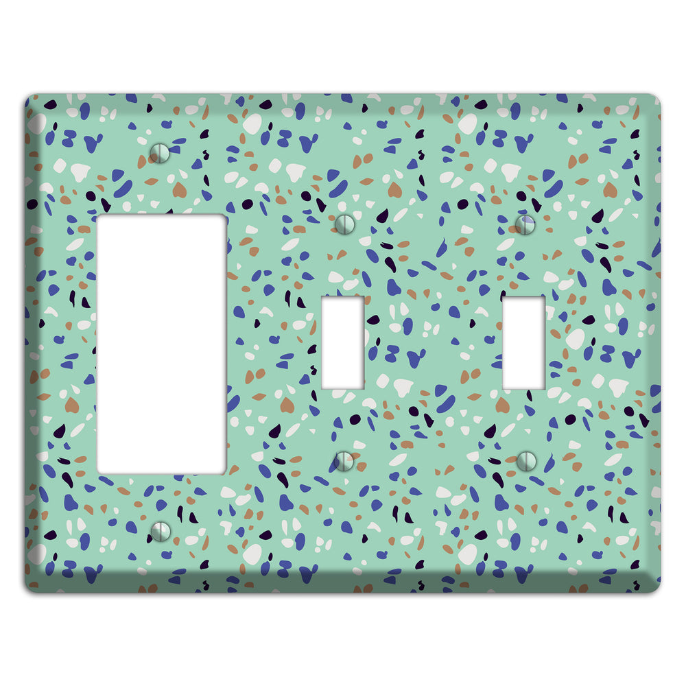 Sea Breeze Confetti Rocker / 2 Toggle Wallplate