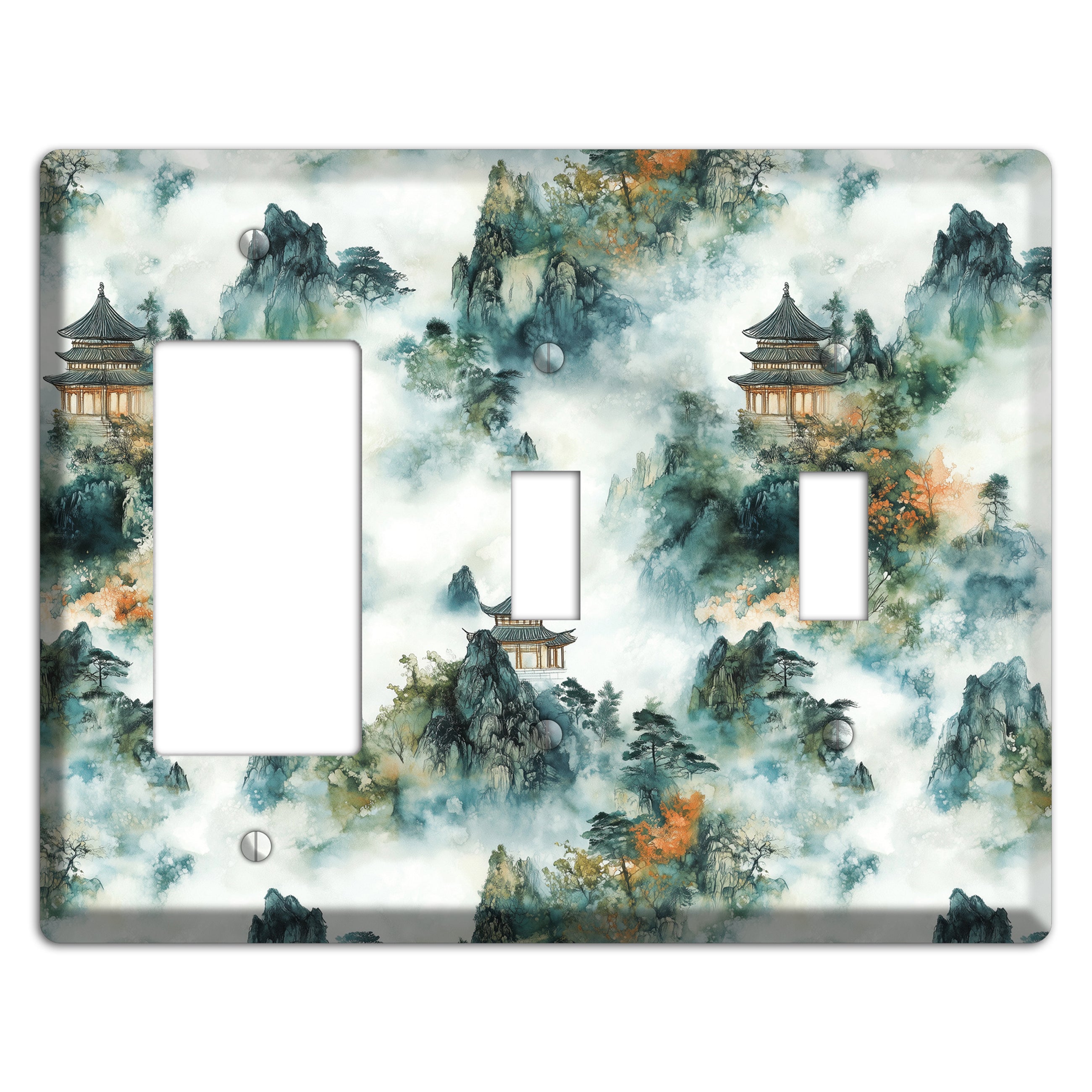 Pavilions in the Mist Rocker / 2 Toggle Wallplate