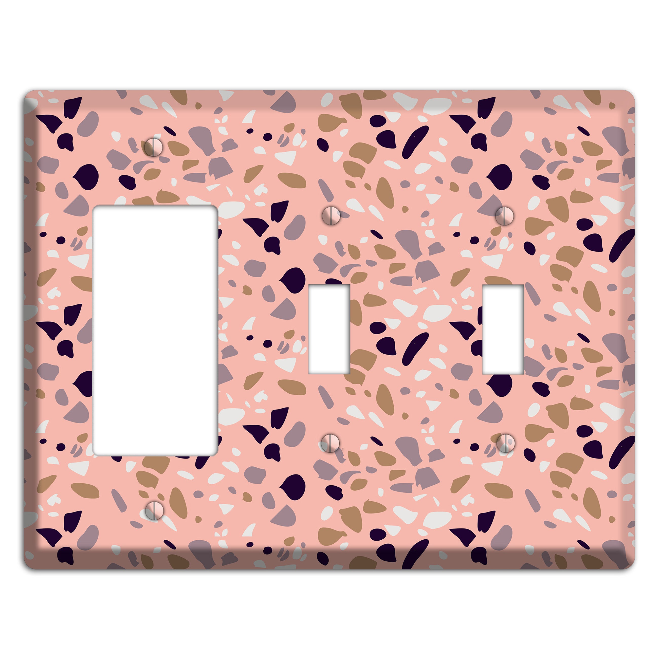 Petal Scatter Rocker / 2 Toggle Wallplate