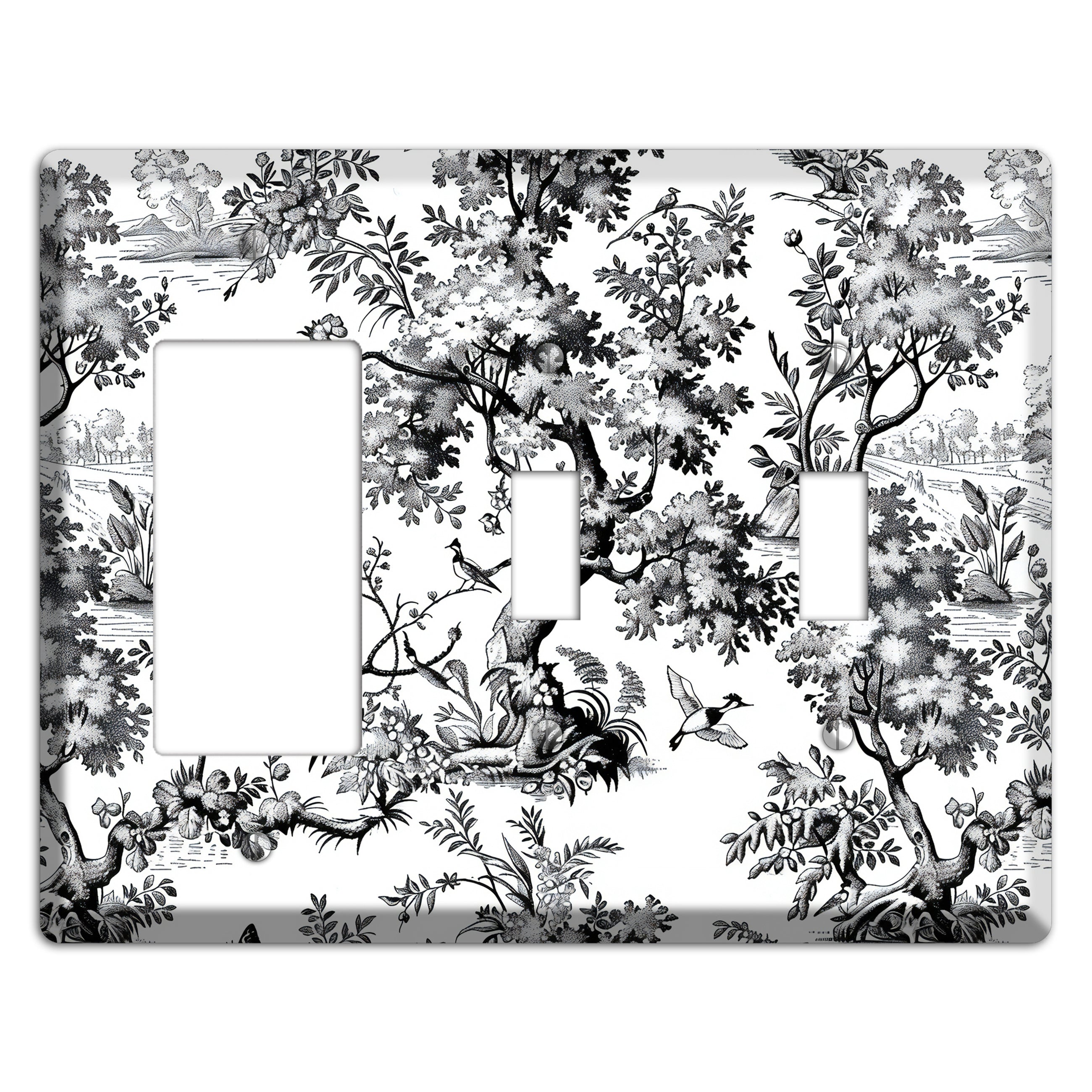 Pastoral Ink Reverie Rocker / 2 Toggle Wallplate