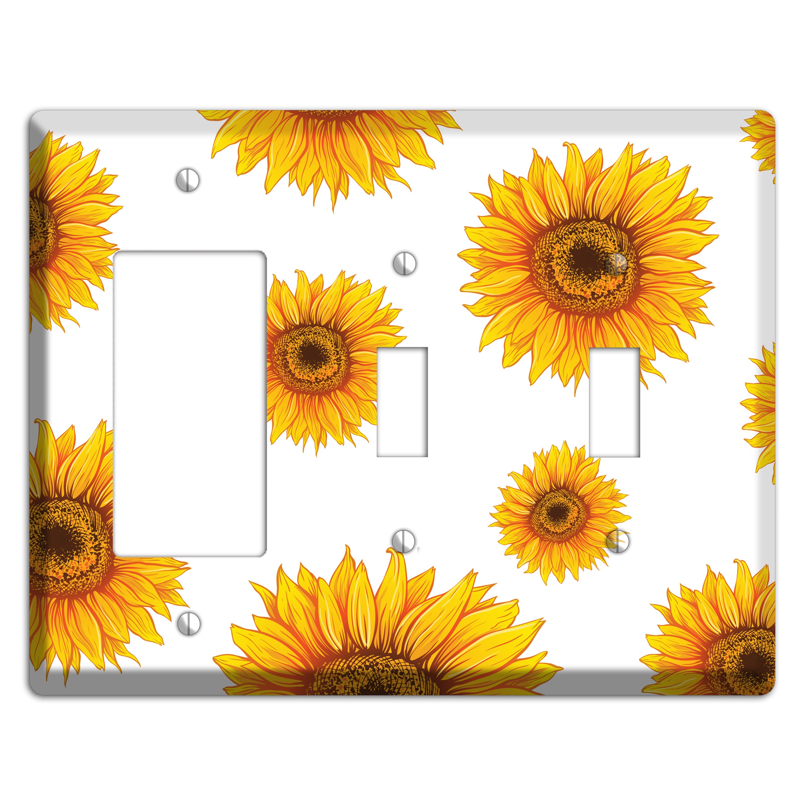 Solar Bloom Scatter Rocker / 2 Toggle Wallplate