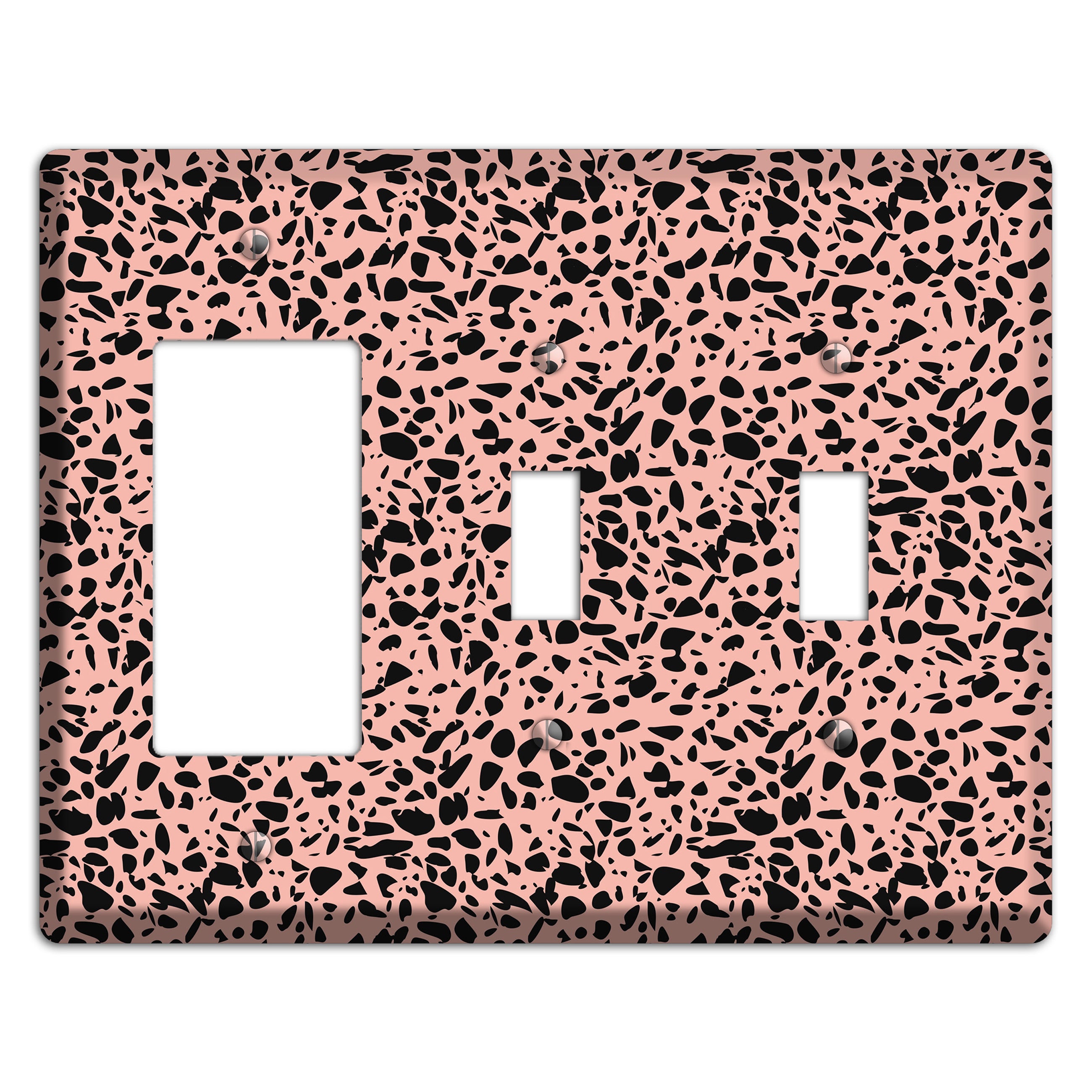 Blush Static Rocker / 2 Toggle Wallplate