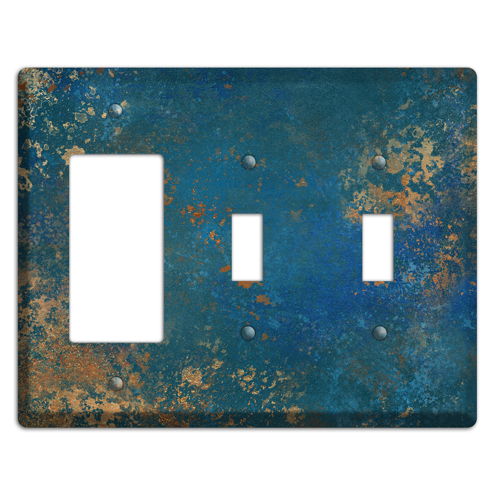 Oxidized Ocean Rocker / 2 Toggle Wallplate