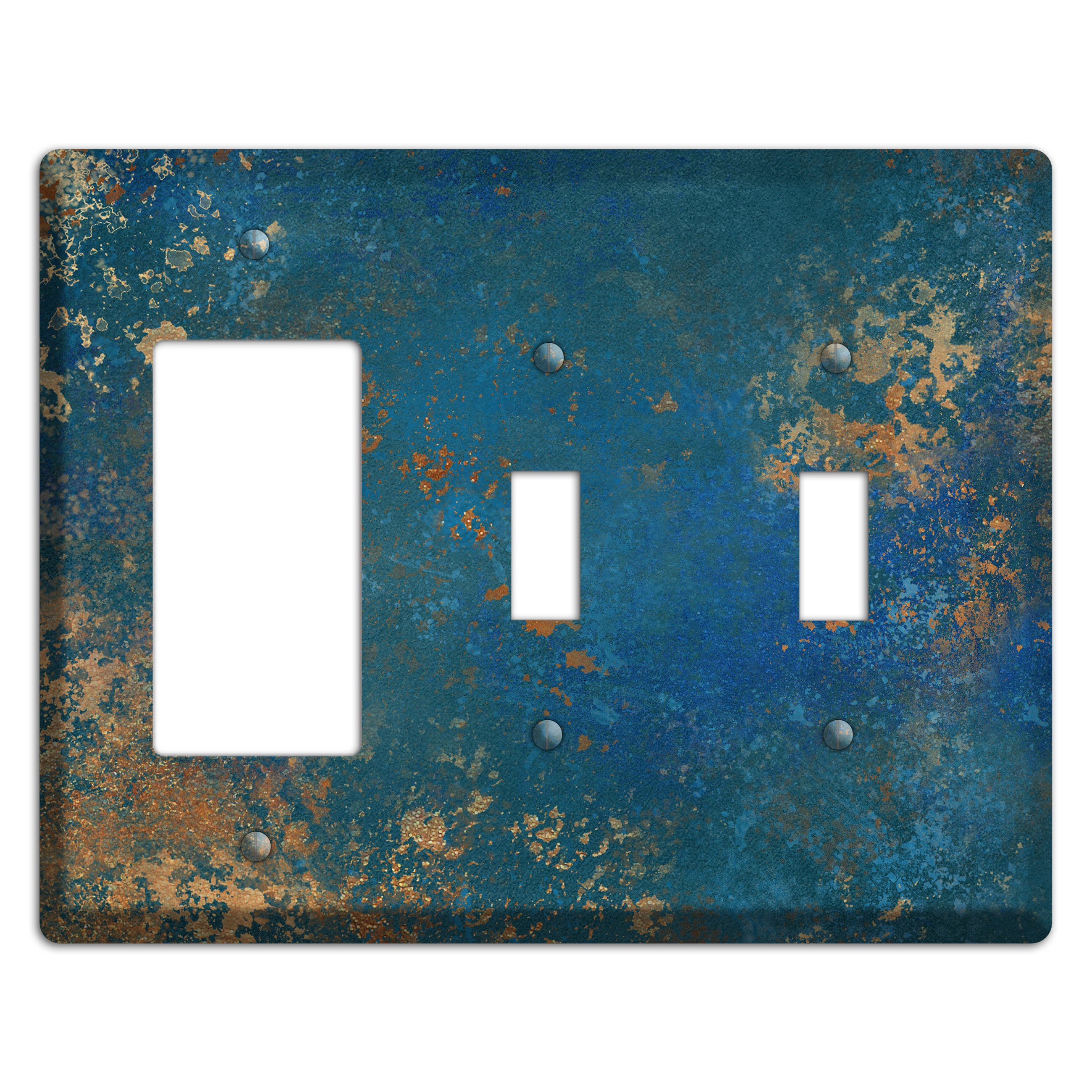 Oxidized Ocean Rocker / 2 Toggle Wallplate