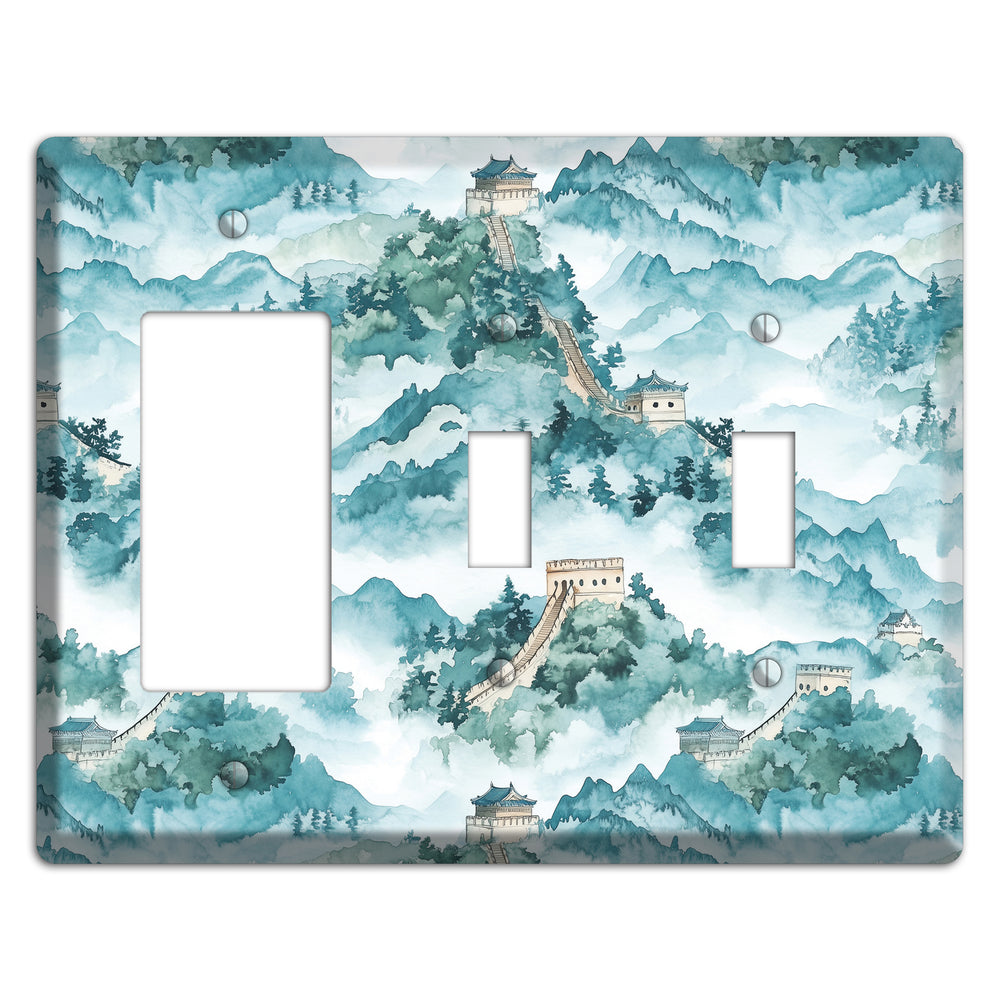 Watchtower in Mist Rocker / 2 Toggle Wallplate