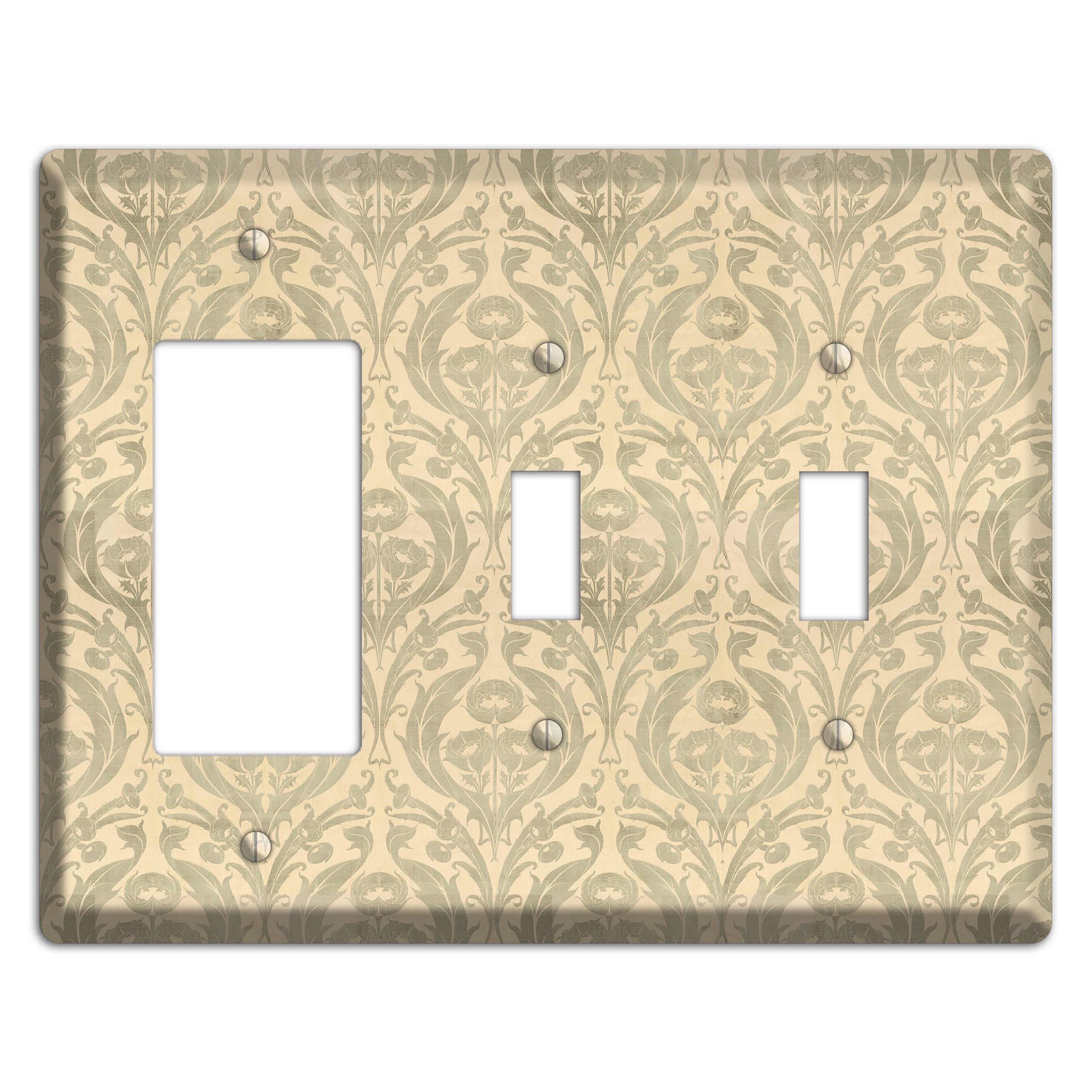 Whispered Thistle Rocker / 2 Toggle Wallplate