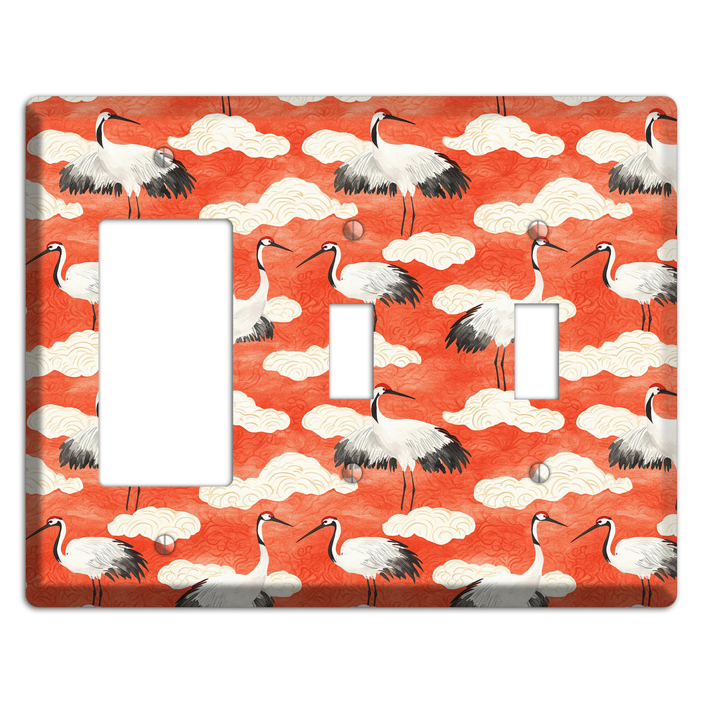 Vermillion Cloud Ceremony Rocker / 2 Toggle Wallplate