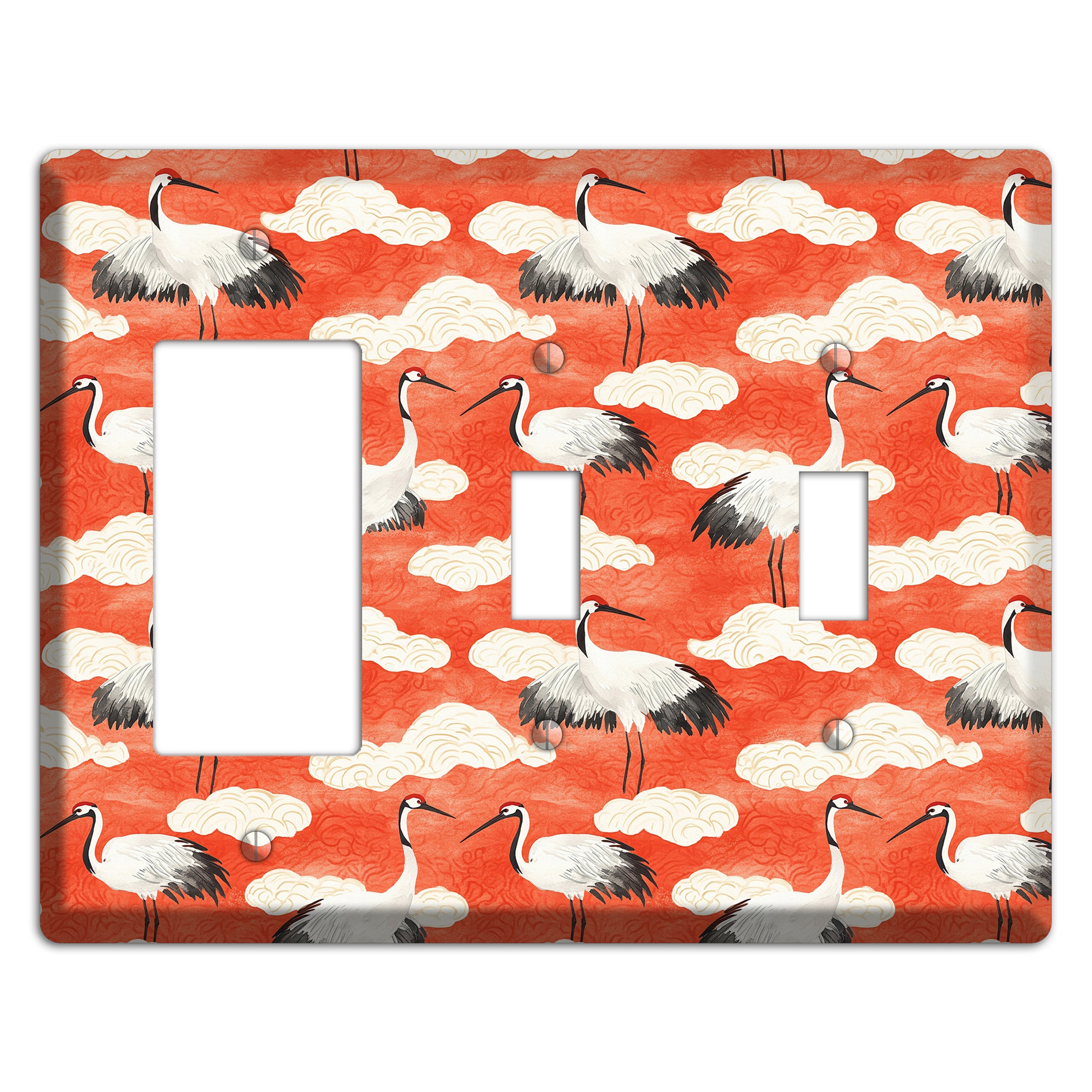 Vermillion Cloud Ceremony Rocker / 2 Toggle Wallplate