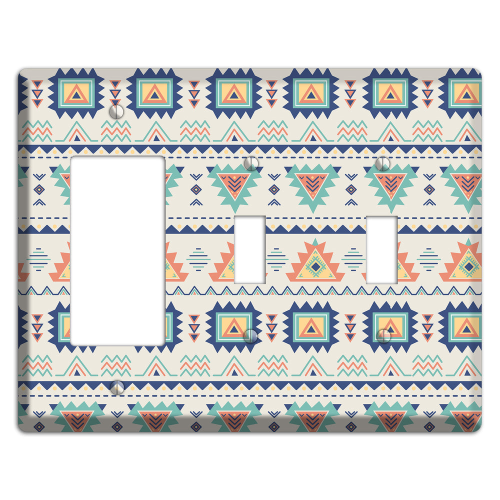 Desert Geometry Rocker / 2 Toggle Wallplate