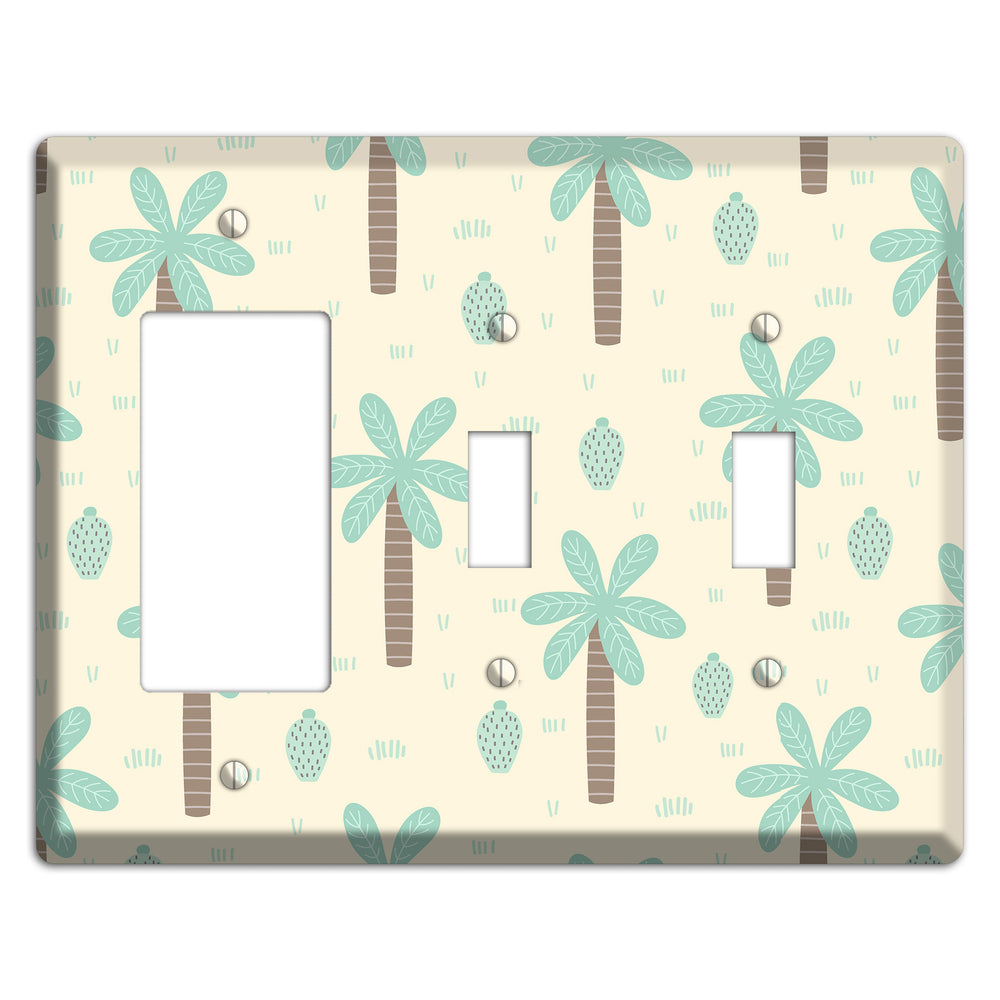 Dino Palmscape Rocker / 2 Toggle Wallplate