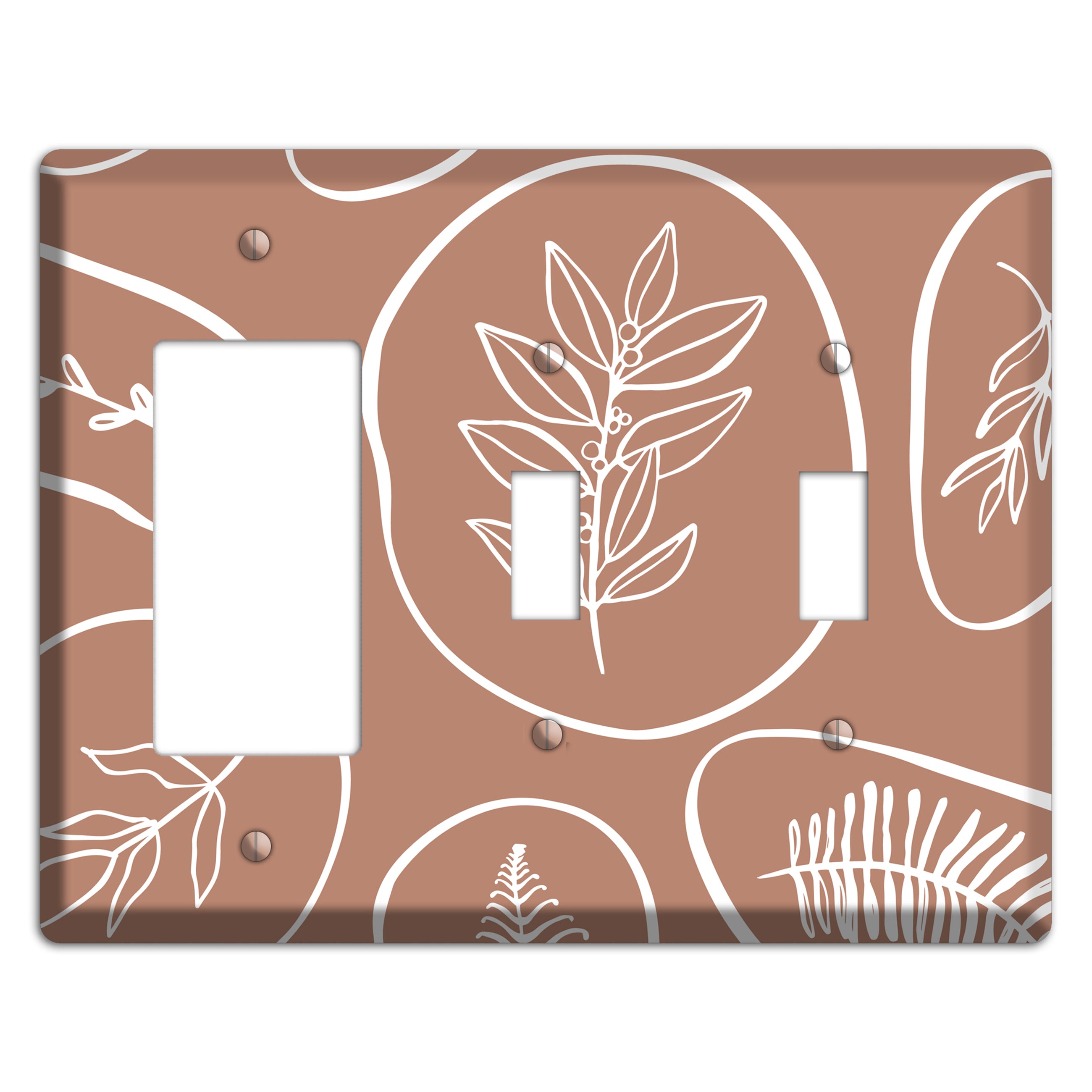 Pressed & Preserved Rocker / 2 Toggle Wallplate