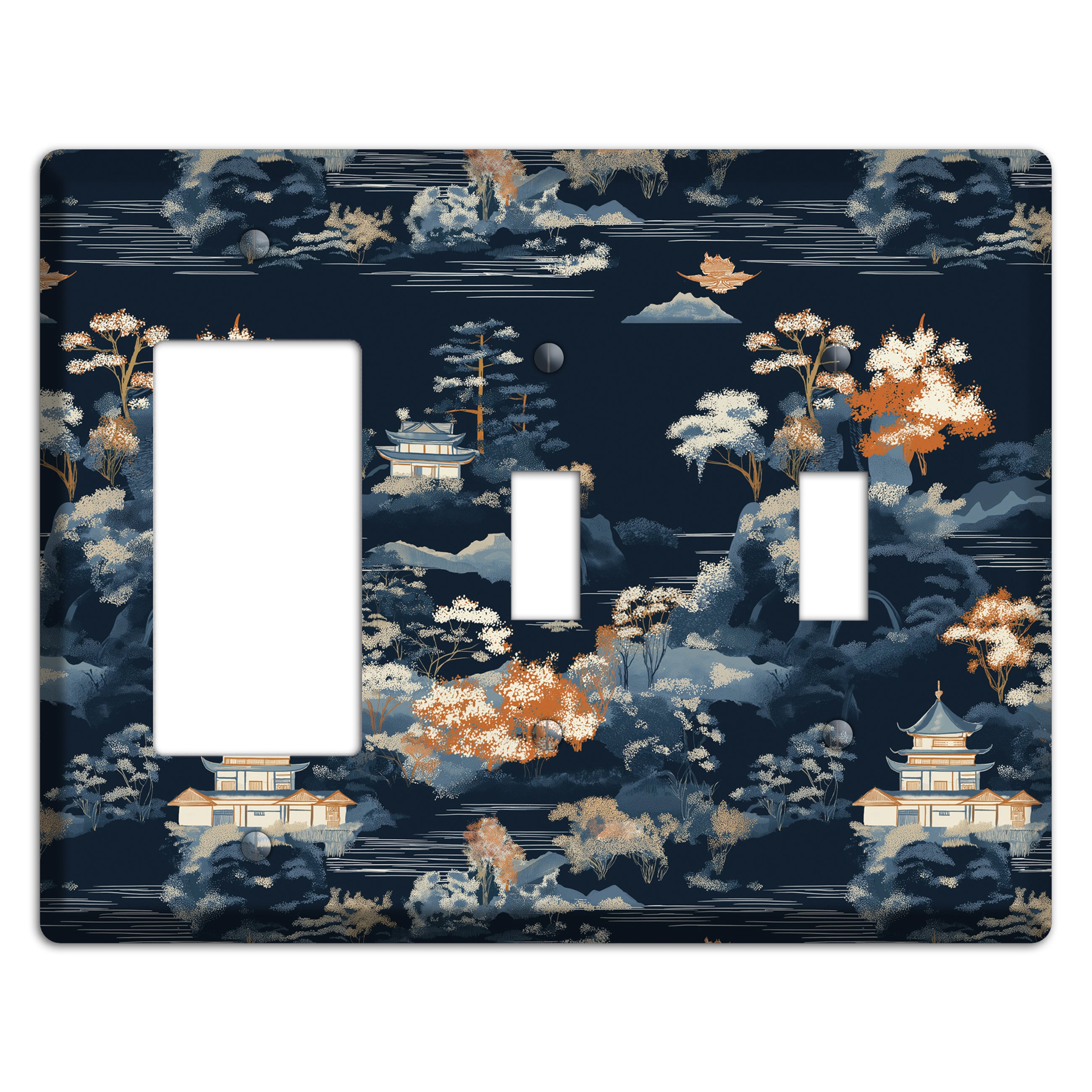 Jade Lantern Dusk Rocker / 2 Toggle Wallplate