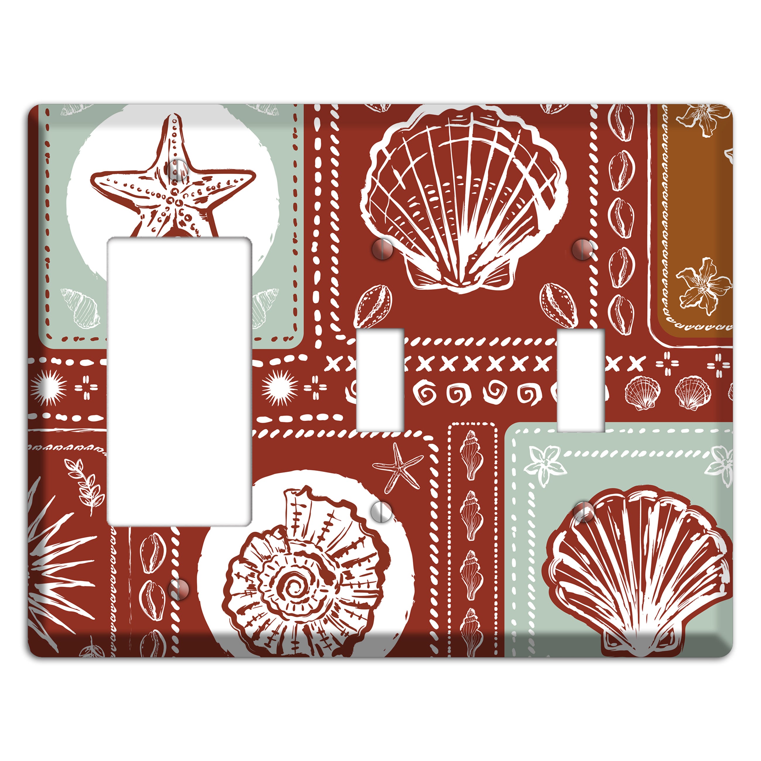 Crimson Tide Relics Rocker / 2 Toggle Wallplate