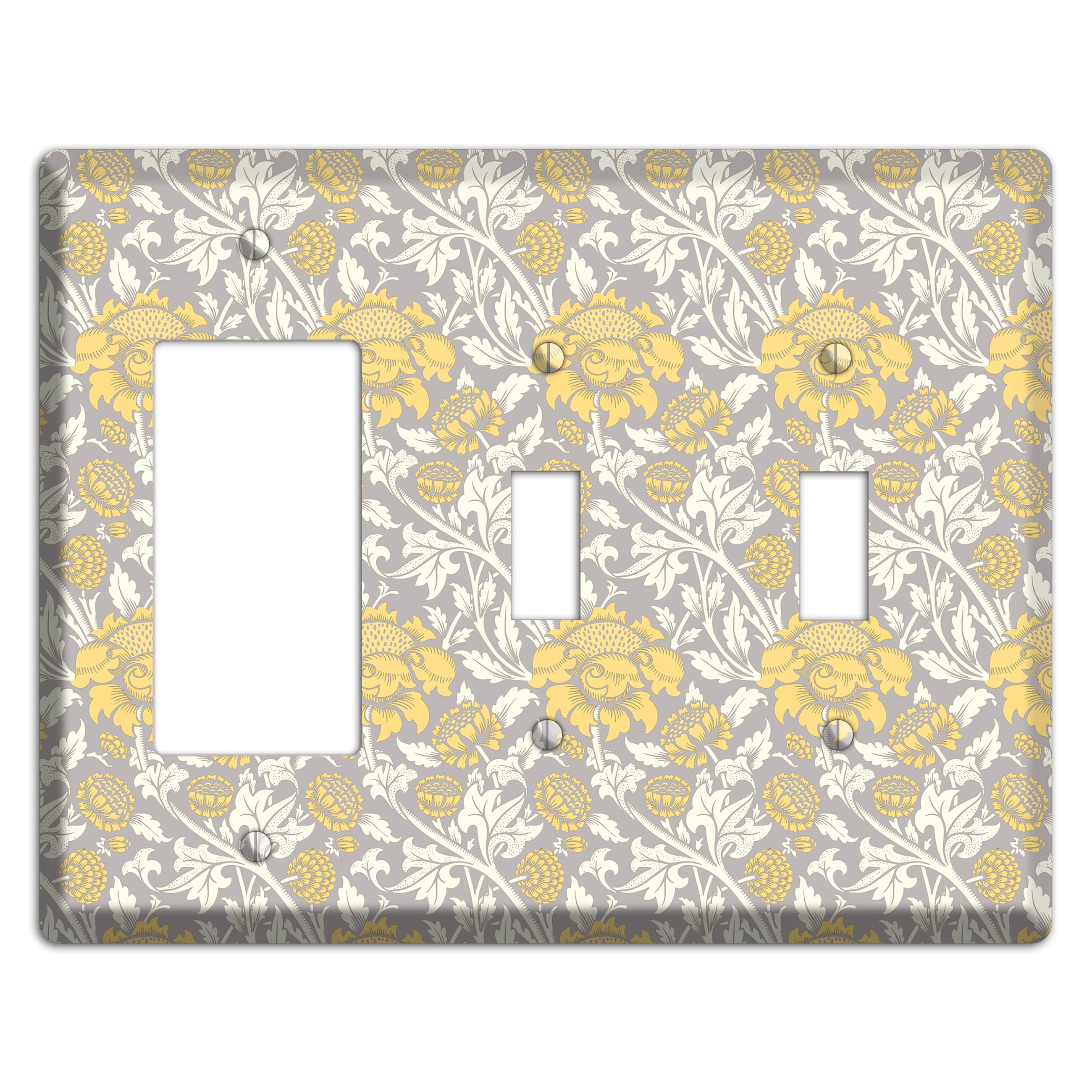 Golden Peony Lace Rocker / 2 Toggle Wallplate