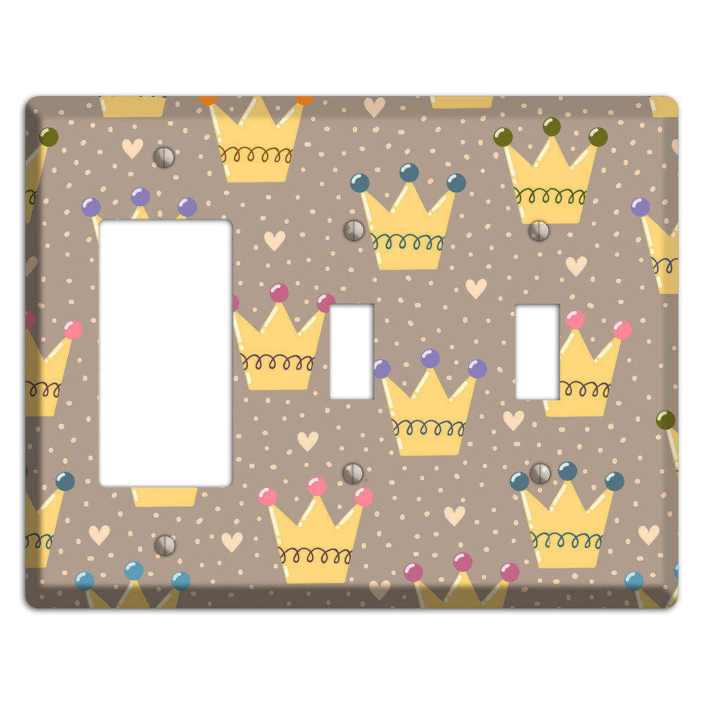 Royal Sprinkles Rocker / 2 Toggle Wallplate
