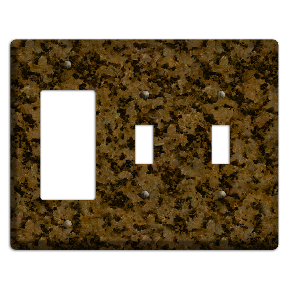 Tropic Brown Granite Rocker / 2 Toggle Wallplate