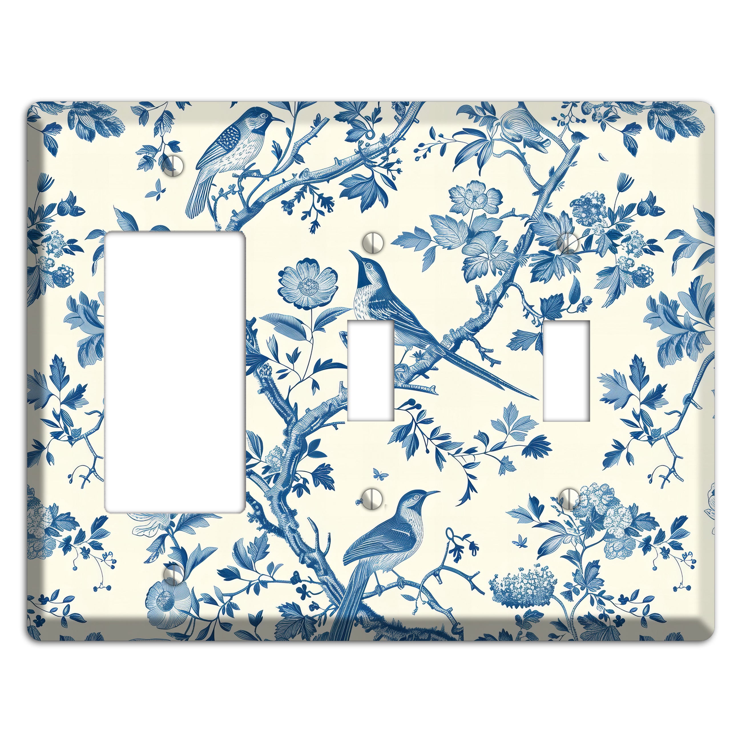 Birdsong & Branch Rocker / 2 Toggle Wallplate