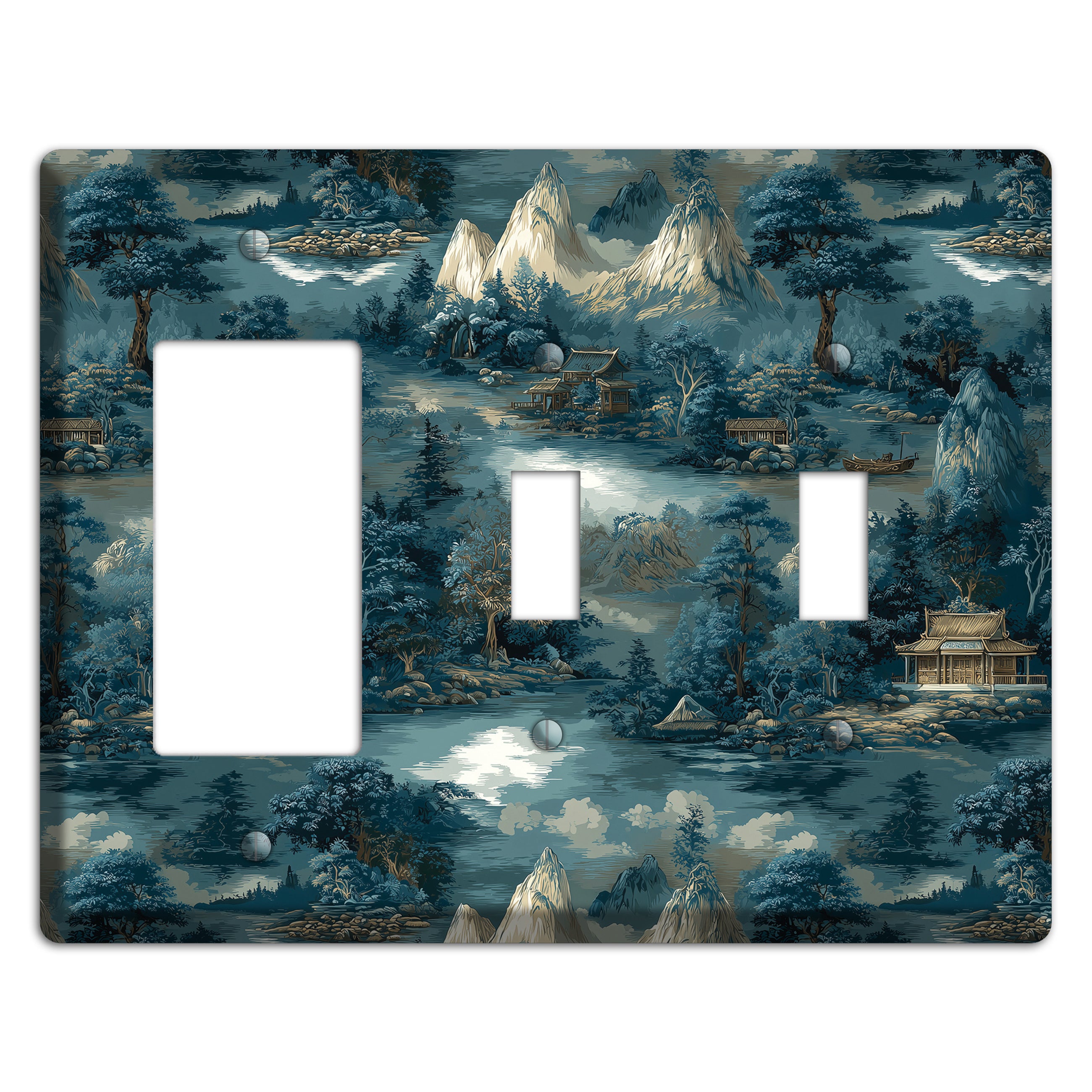 River Mist Refuge Rocker / 2 Toggle Wallplate