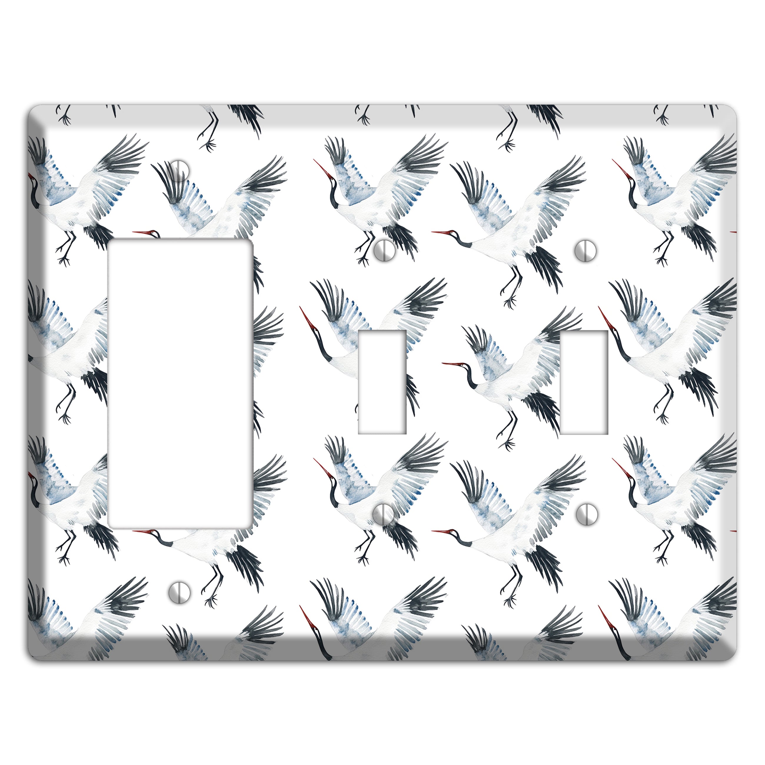 Silver Wing Ascent Rocker / 2 Toggle Wallplate