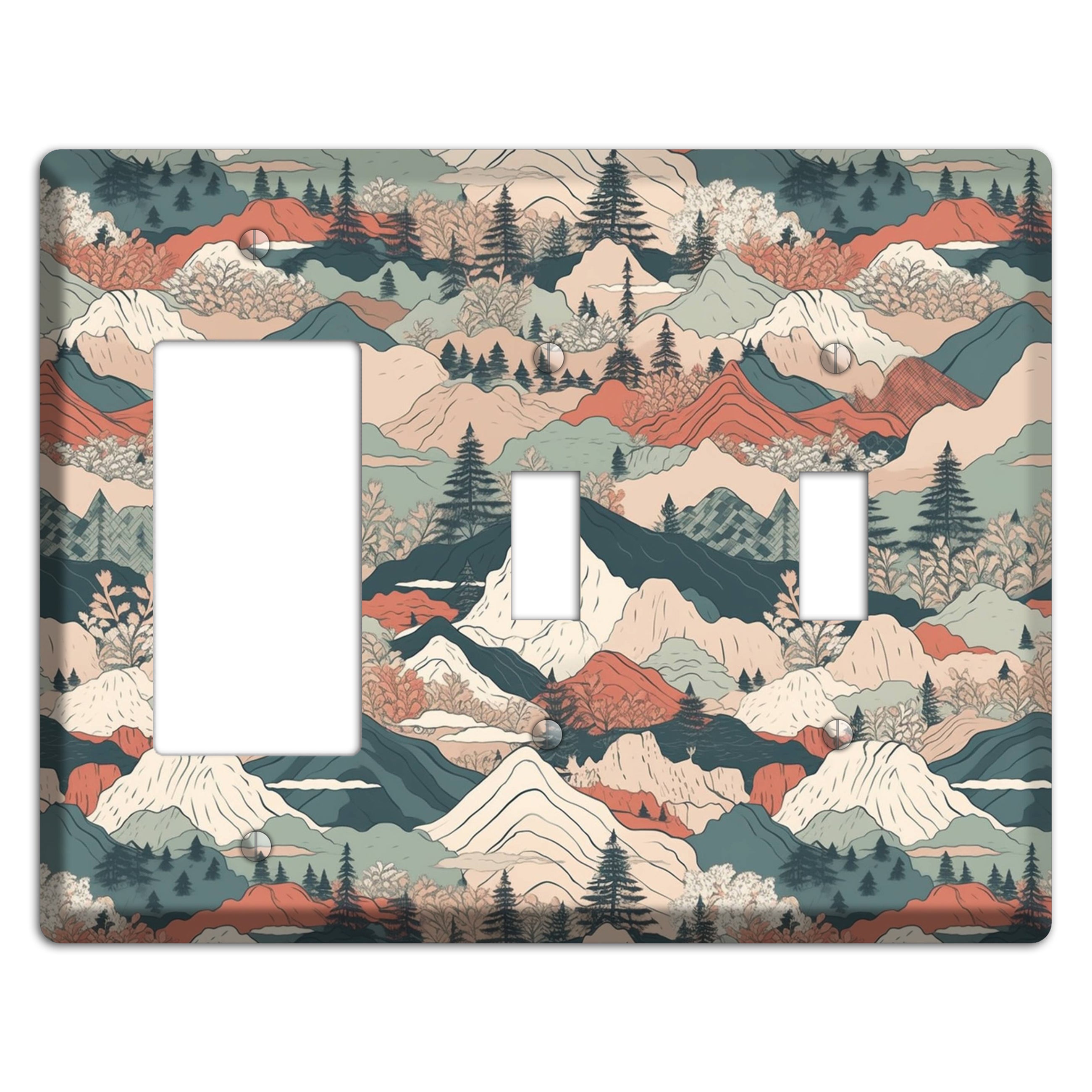 Alpine Paper Trail Rocker / 2 Toggle Wallplate