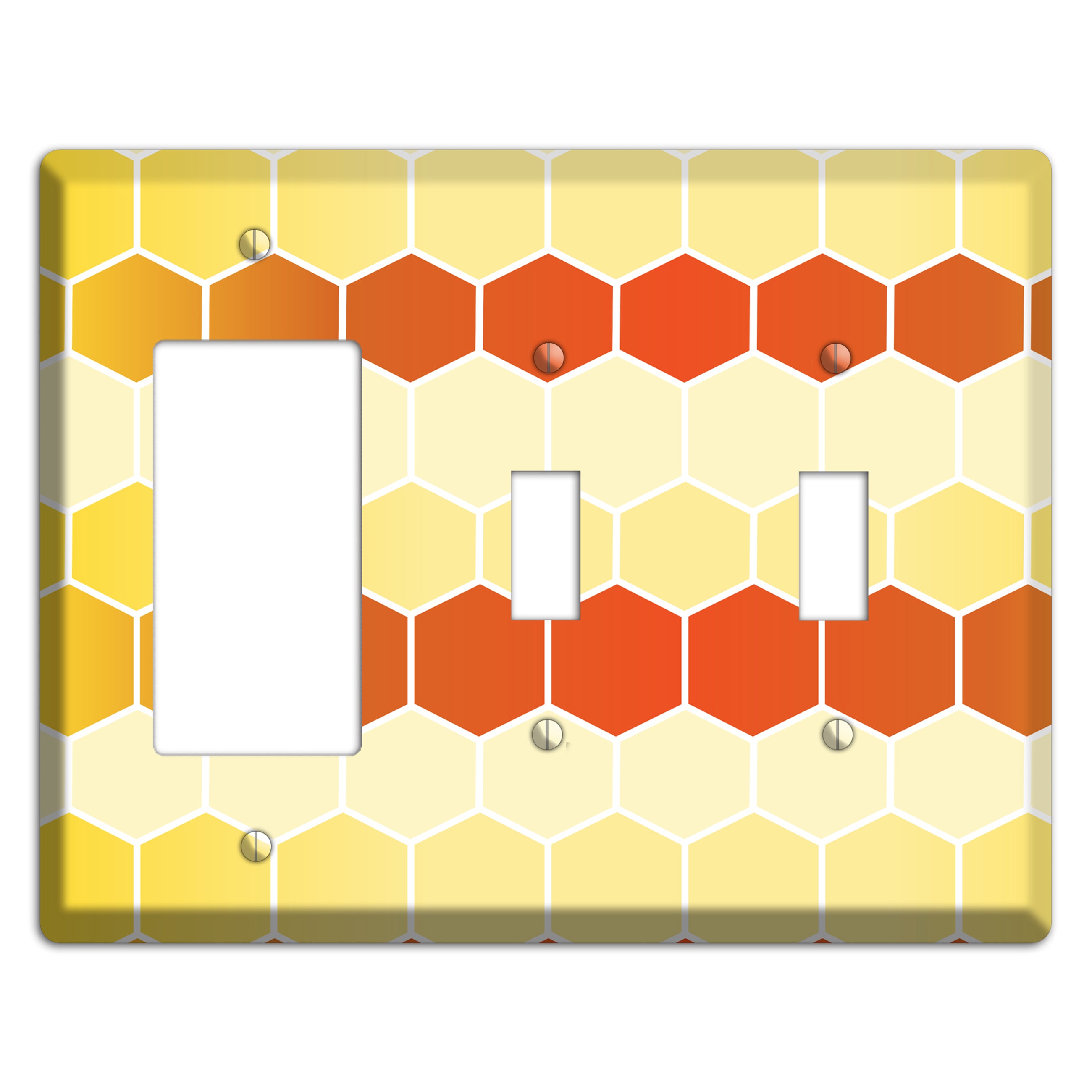 Amber Cell Drift Rocker / 2 Toggle Wallplate