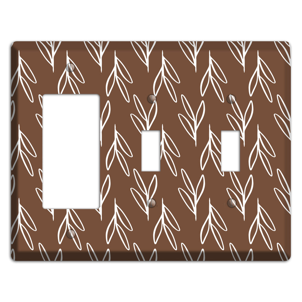 Wheat & Shadow Rocker / 2 Toggle Wallplate