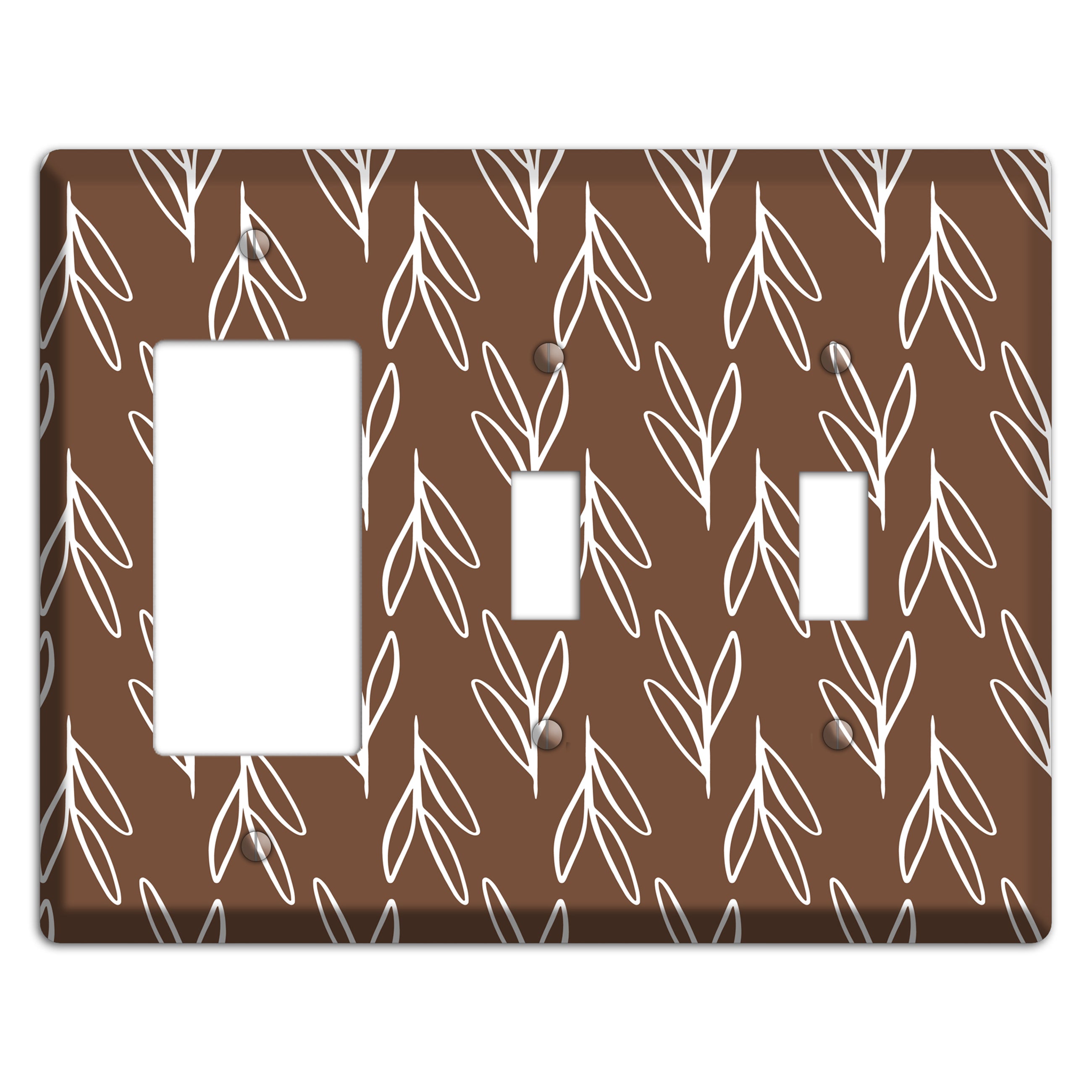 Wheat & Shadow Rocker / 2 Toggle Wallplate