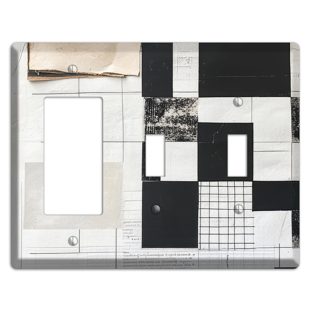 Torn Ledger Fragments Rocker / 2 Toggle Wallplate