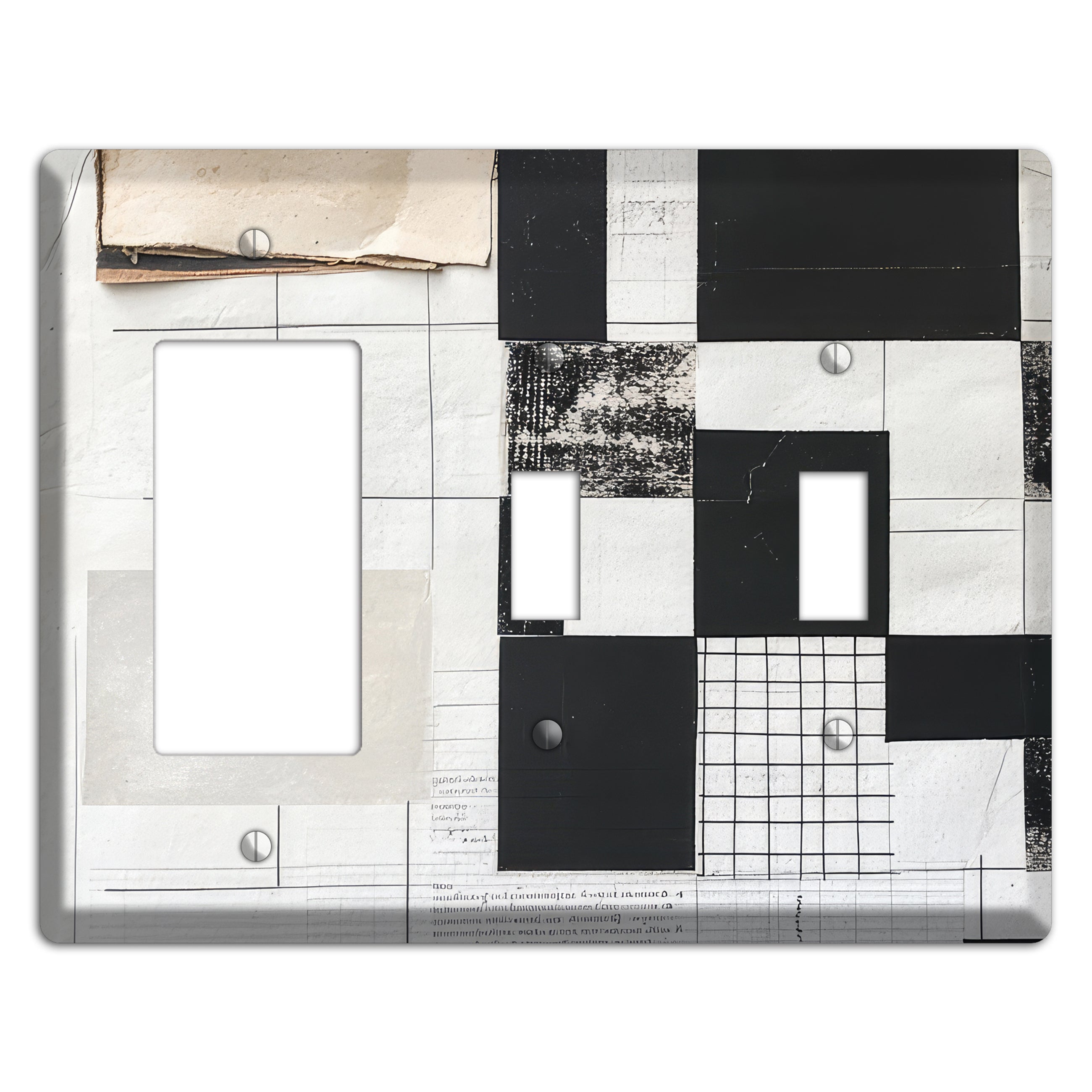 Torn Ledger Fragments Rocker / 2 Toggle Wallplate