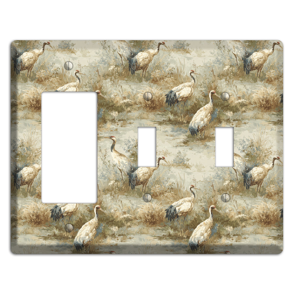 Marshland Crane Reverie Rocker / 2 Toggle Wallplate