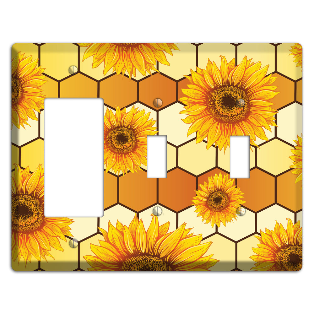 Honeycomb Solstice Rocker / 2 Toggle Wallplate