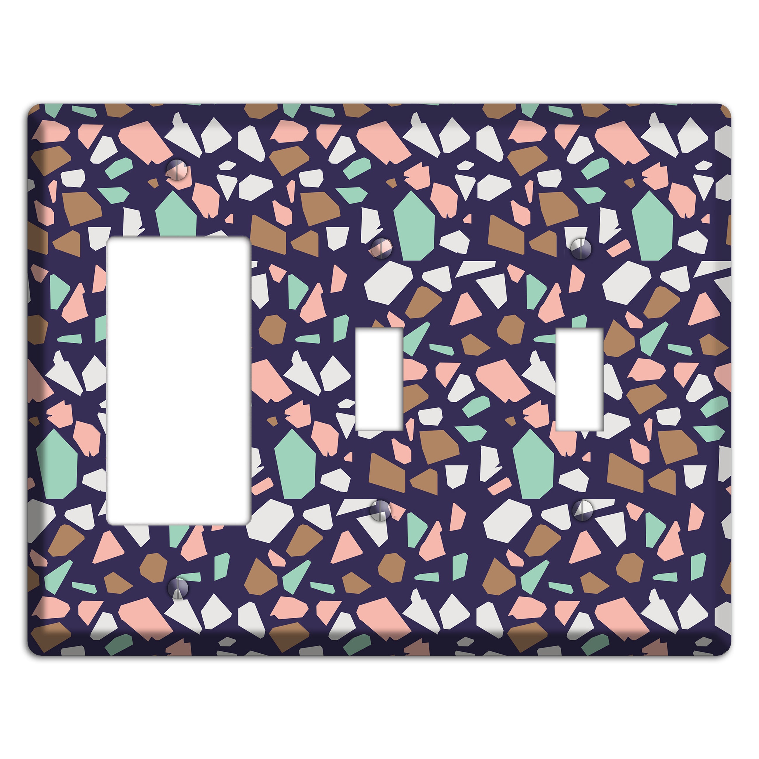 Midnight Mosaic Rocker / 2 Toggle Wallplate