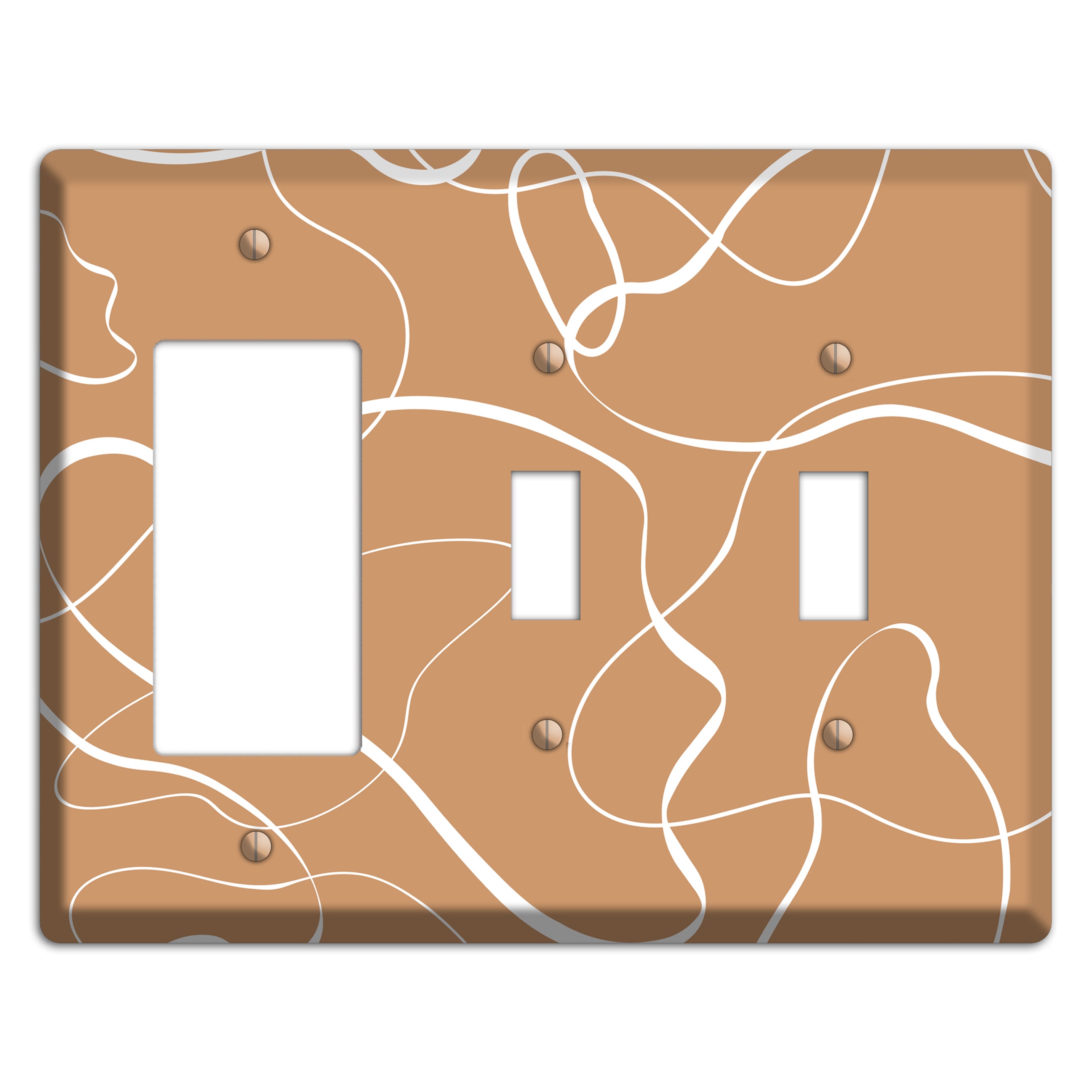 Wandering Thread Rocker / 2 Toggle Wallplate