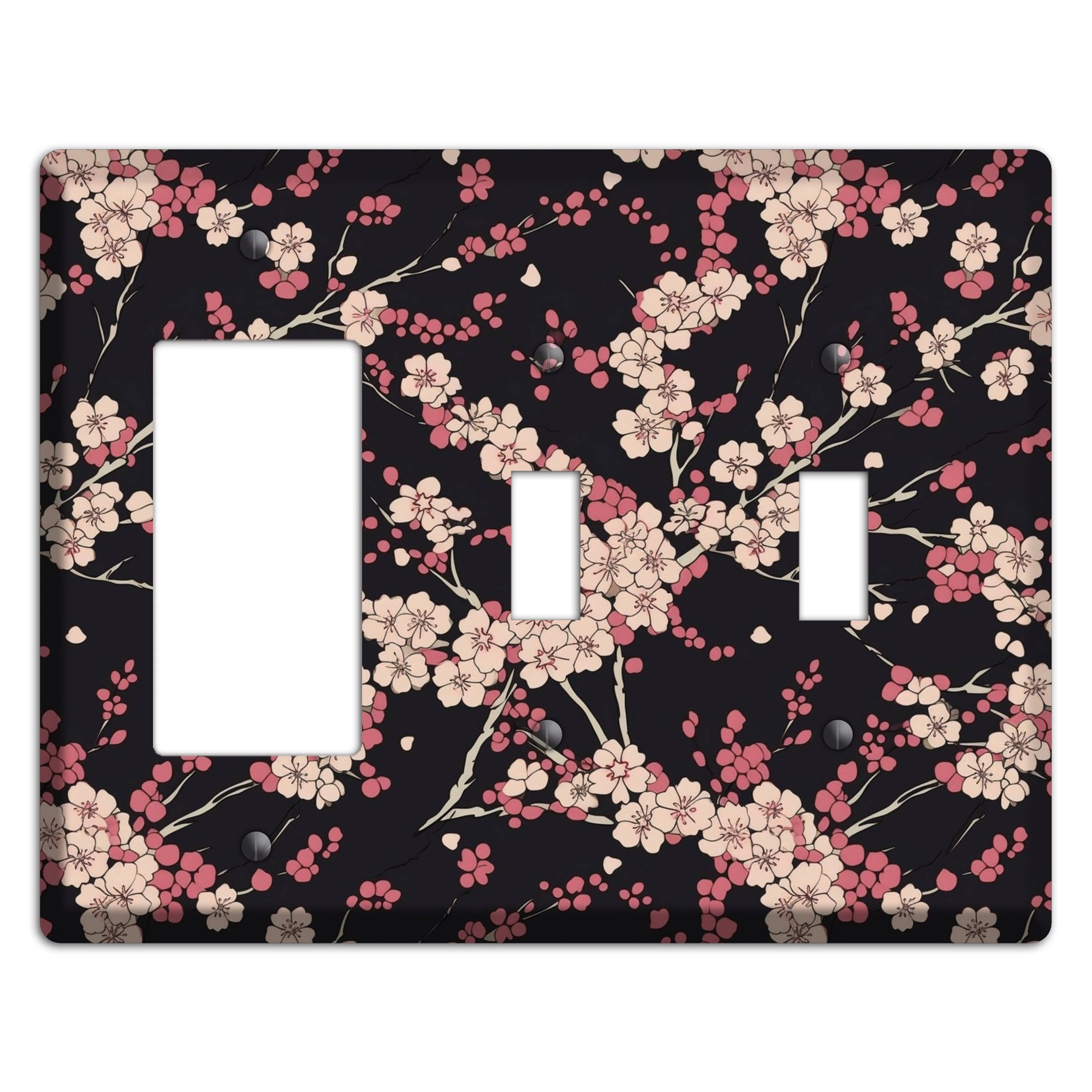 Night Blossom Drift Rocker / 2 Toggle Wallplate