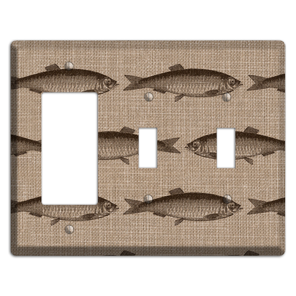 Shoal Sketch Rocker / 2 Toggle Wallplate