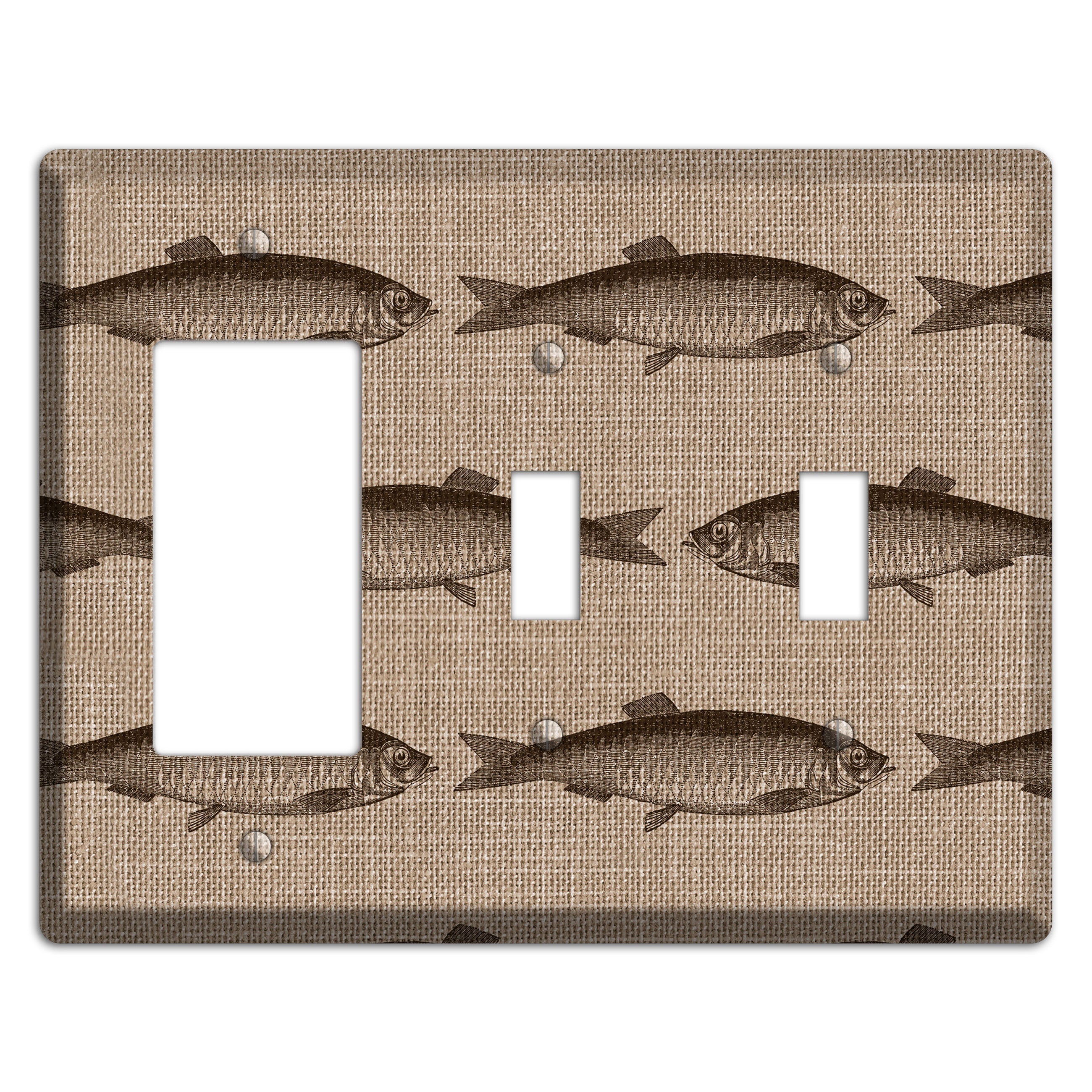 Shoal Sketch Rocker / 2 Toggle Wallplate