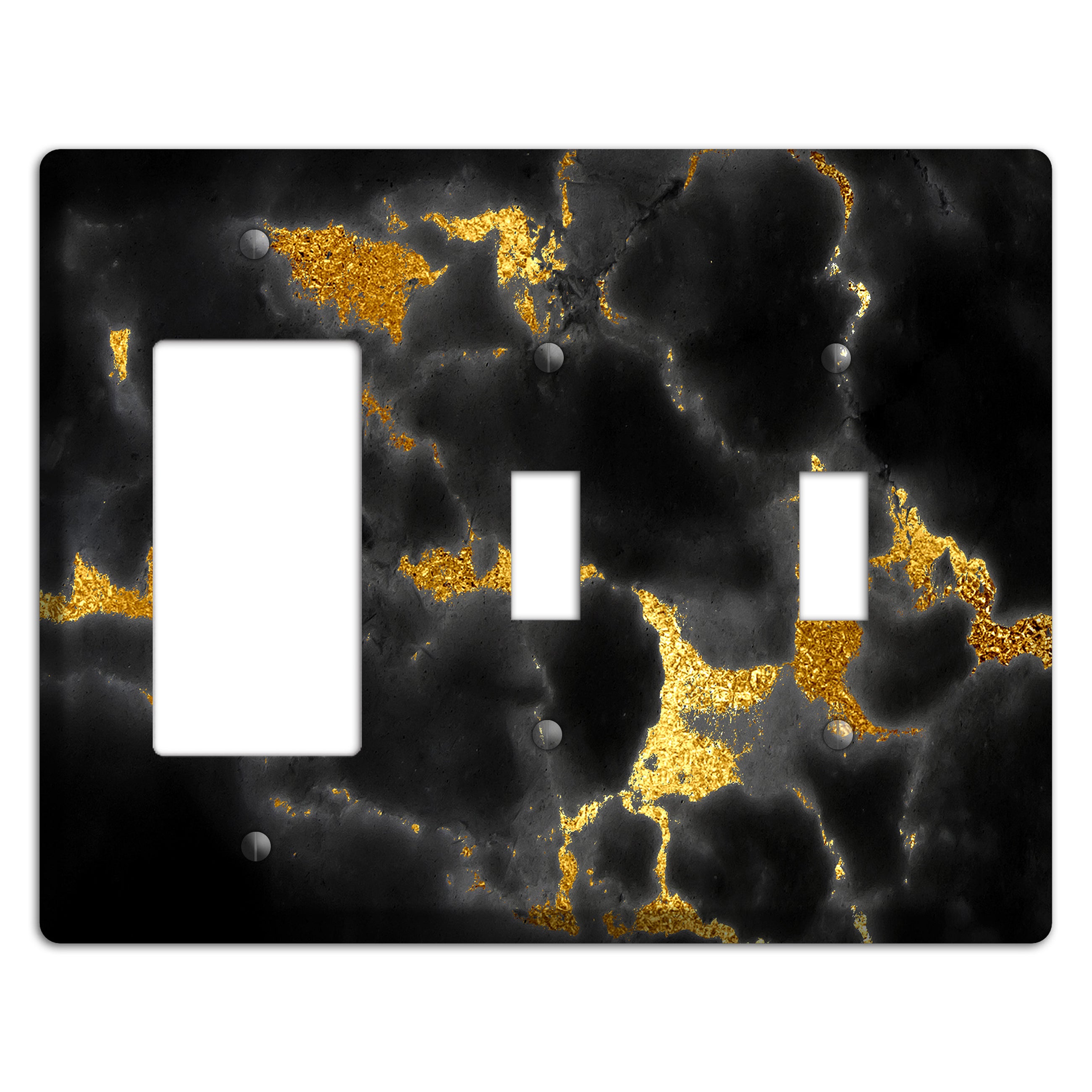 Equator Marble Rocker / 2 Toggle Wallplate