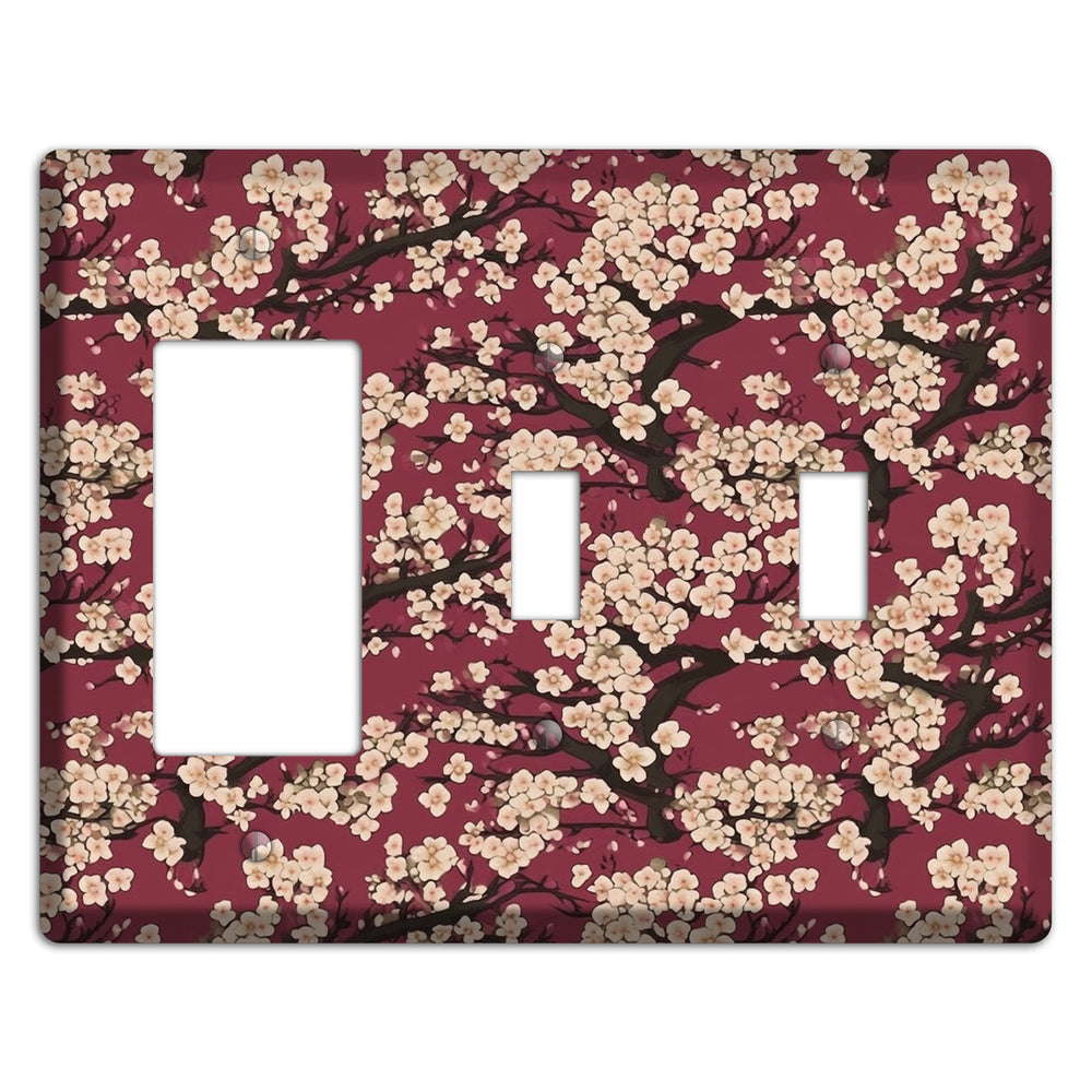 Crimson Plum Drift Rocker / 2 Toggle Wallplate