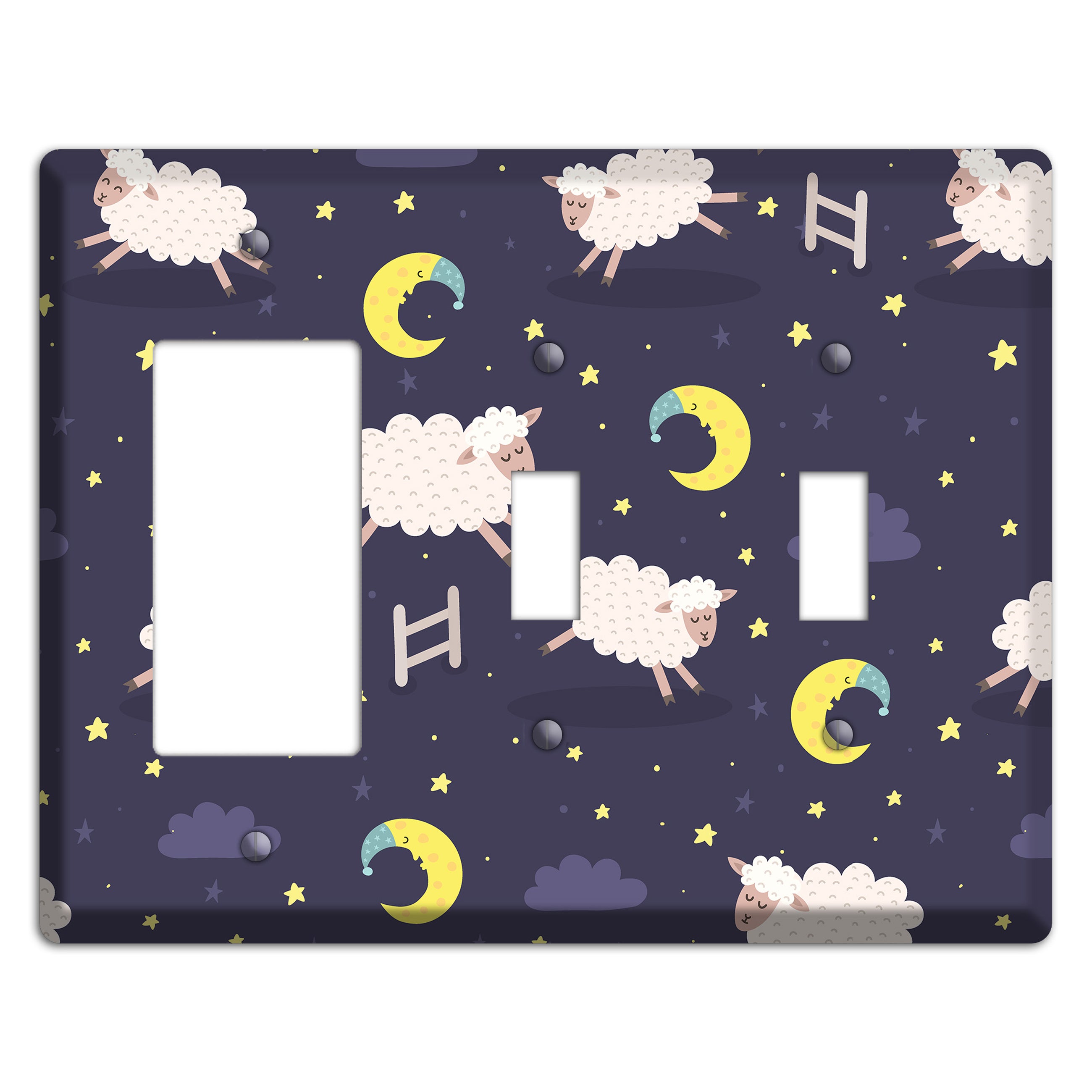 Counting Sheep Rocker / 2 Toggle Wallplate